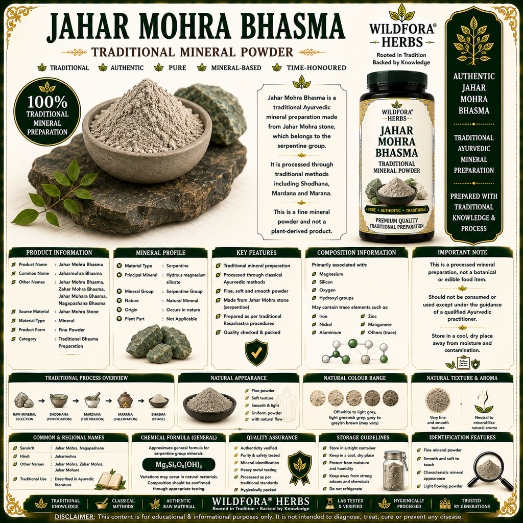 Jahar Mohra Bhasma Mineral Powder | Traditional Bhasma