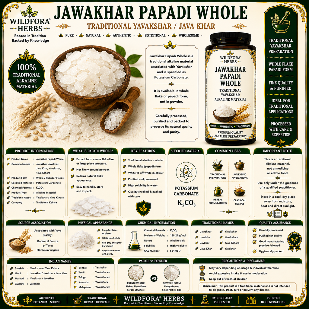 Jawakhar Papadi Whole Potassium Carbonate Natural Yavakshar