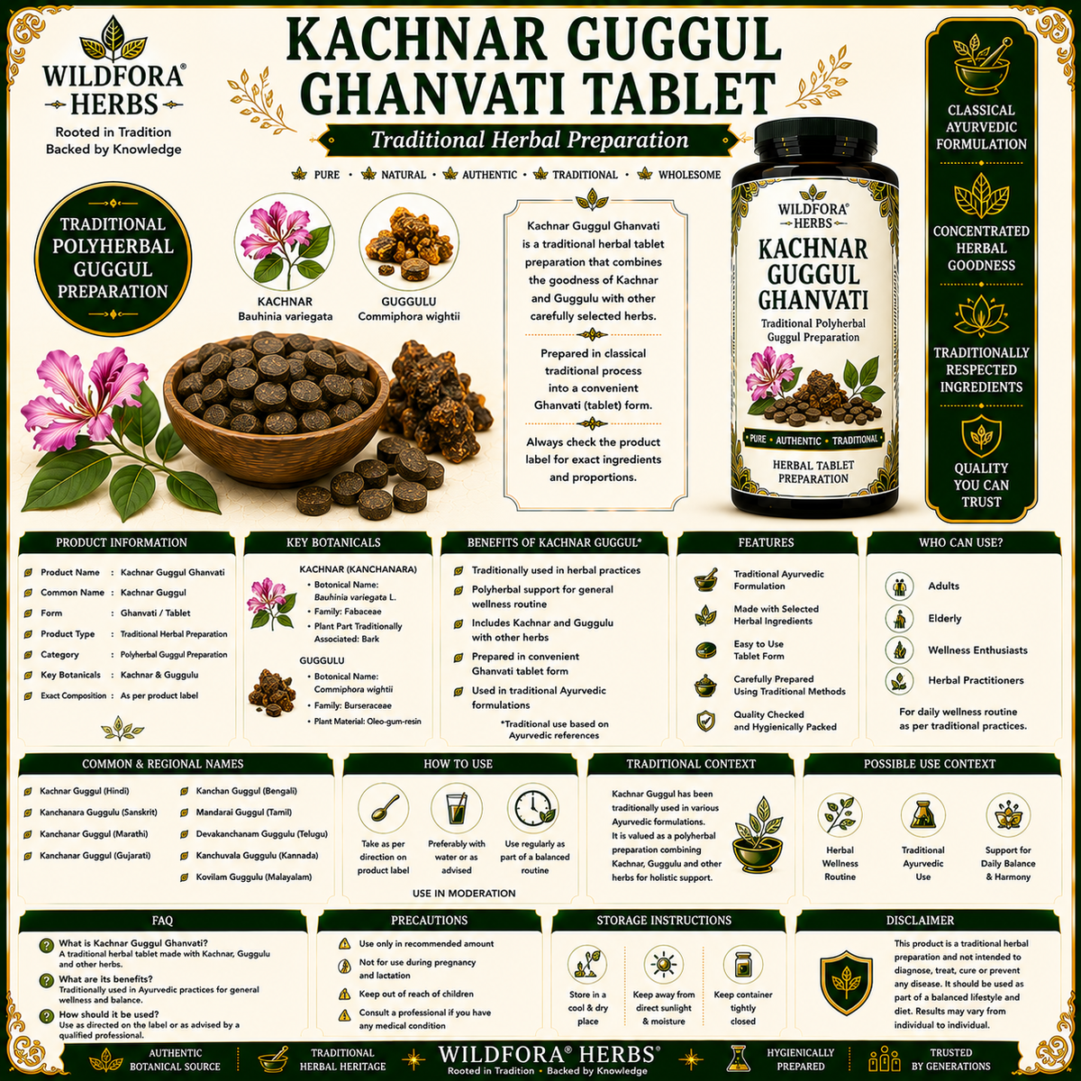 Kachnar Guggul Ghanvati Tablet | Herbal Ghanvati