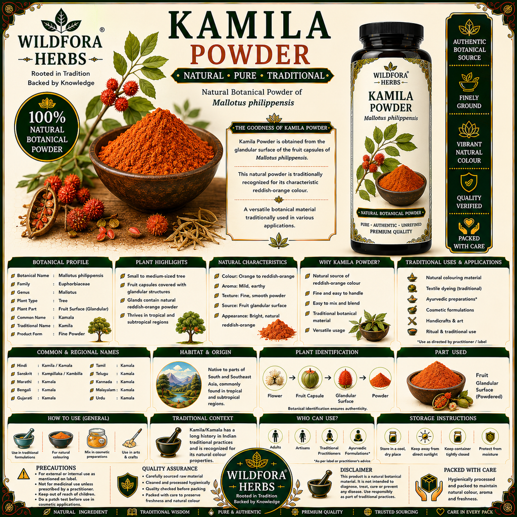 Kamila Powder Mallotus Philippensis | Red Kamala Herbal Powder