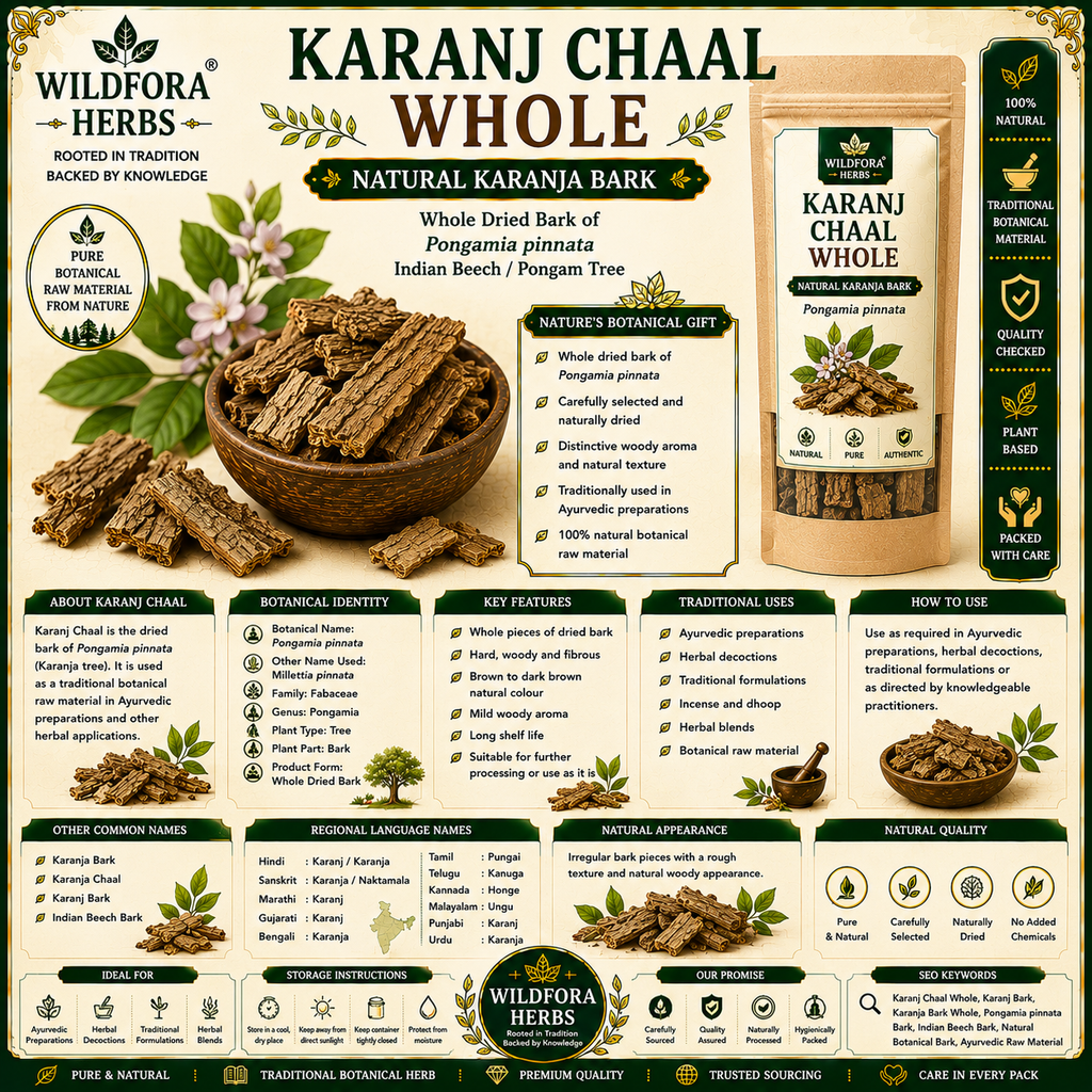 Karanj Chaal Pongamia Pinnata Bark Whole Natural Herbal Product