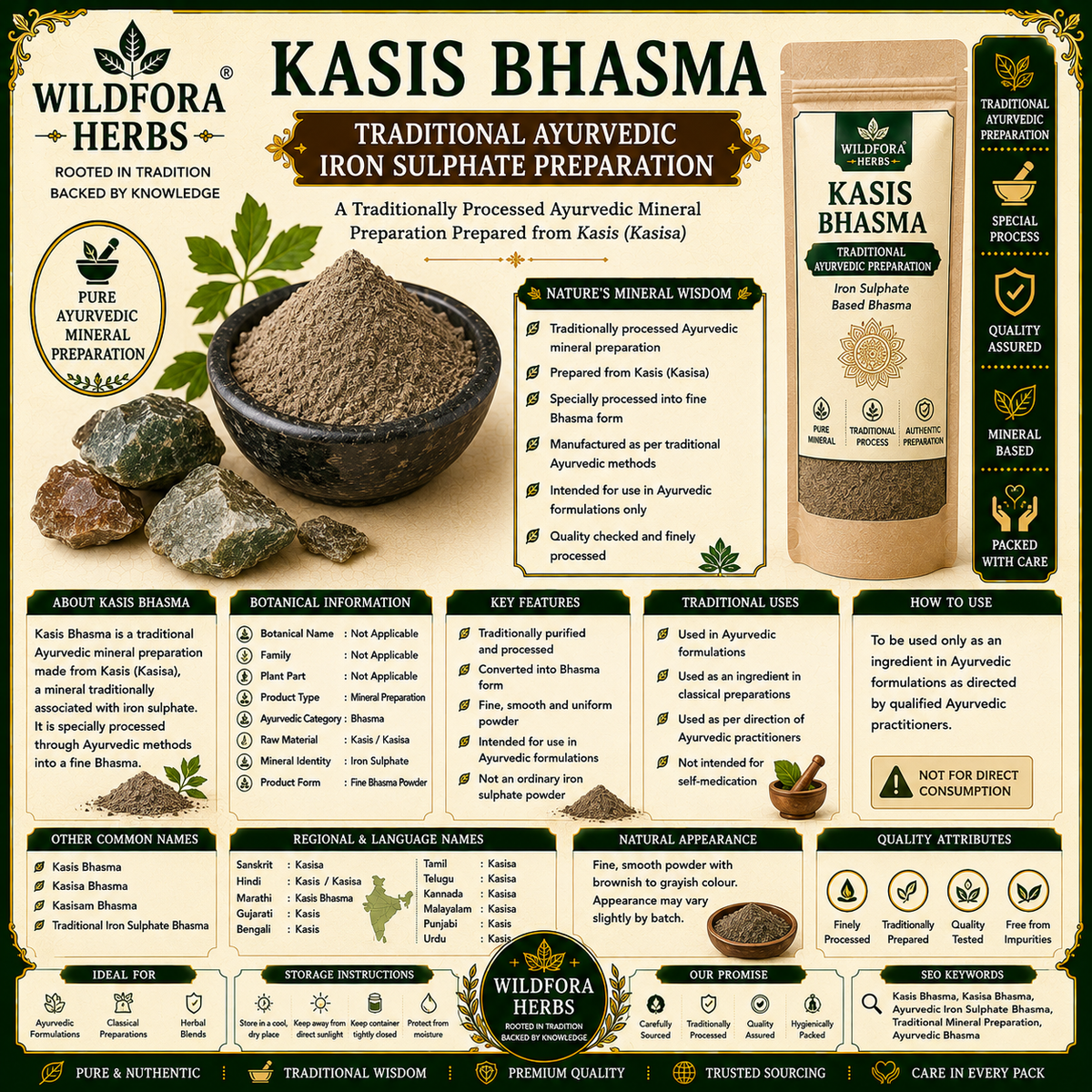 Kasis Bhasma Iron Sulphate Preparation | Traditional Ayurvedic Bhasma