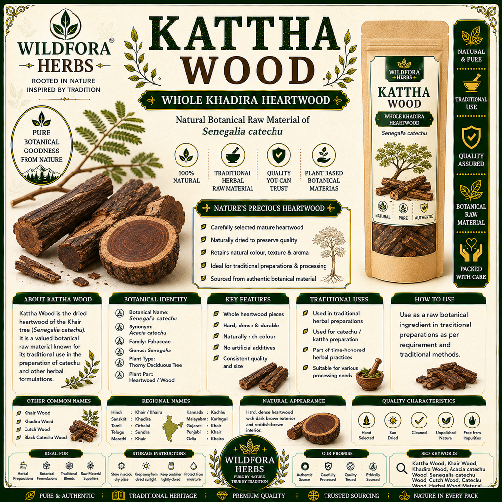 Kattha Acacia Catechu Wood Whole Natural Herbal Product