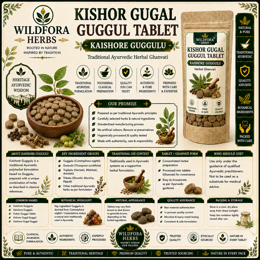 Kishor Gugal Guggul Tablet | Kaishore Guggulu Herbal Ghanvati