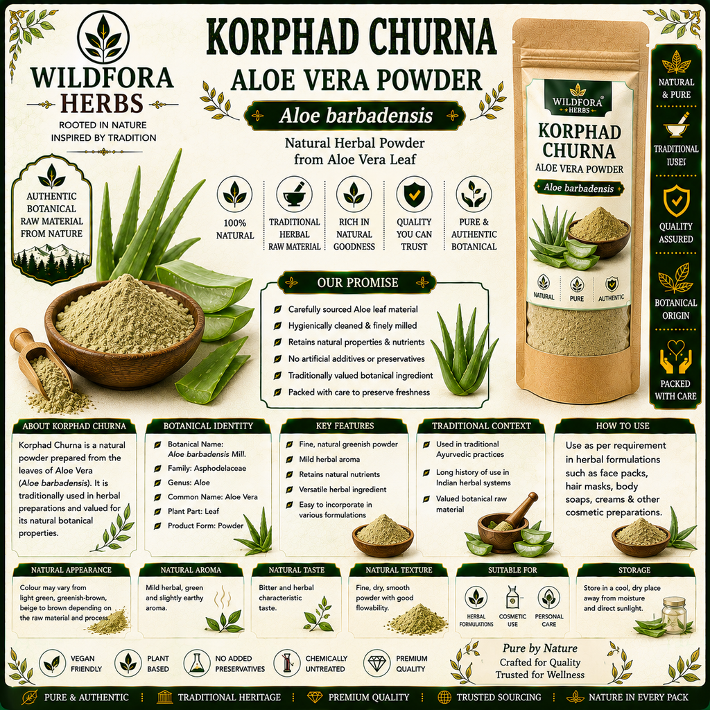 Korphad Churna Aloe Vera Powder Aloe Barbadensis | Natural Herbal Powder