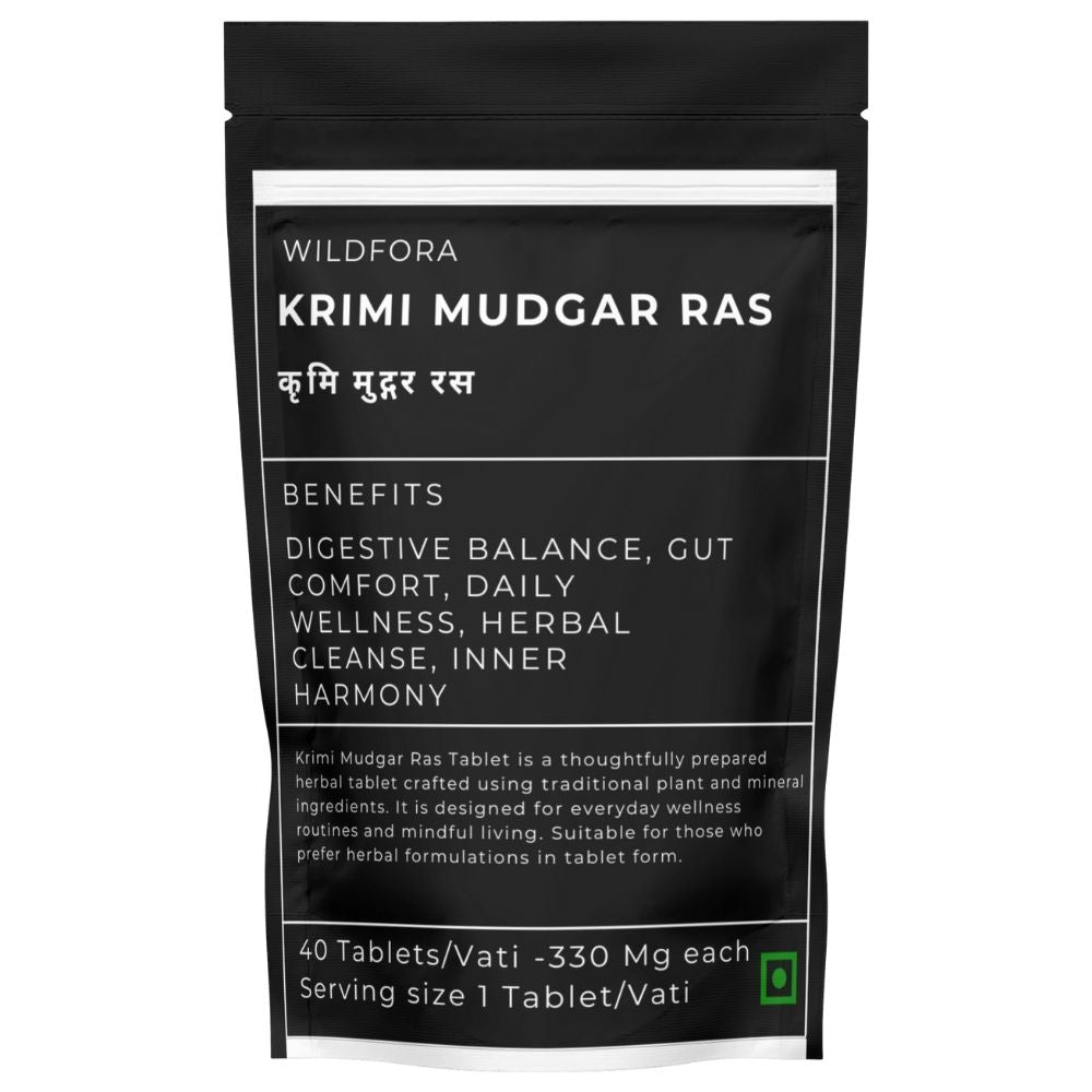 Krimi Mudgar Ras Tablet – Herbal Tablet Inspired by the Wild Forest