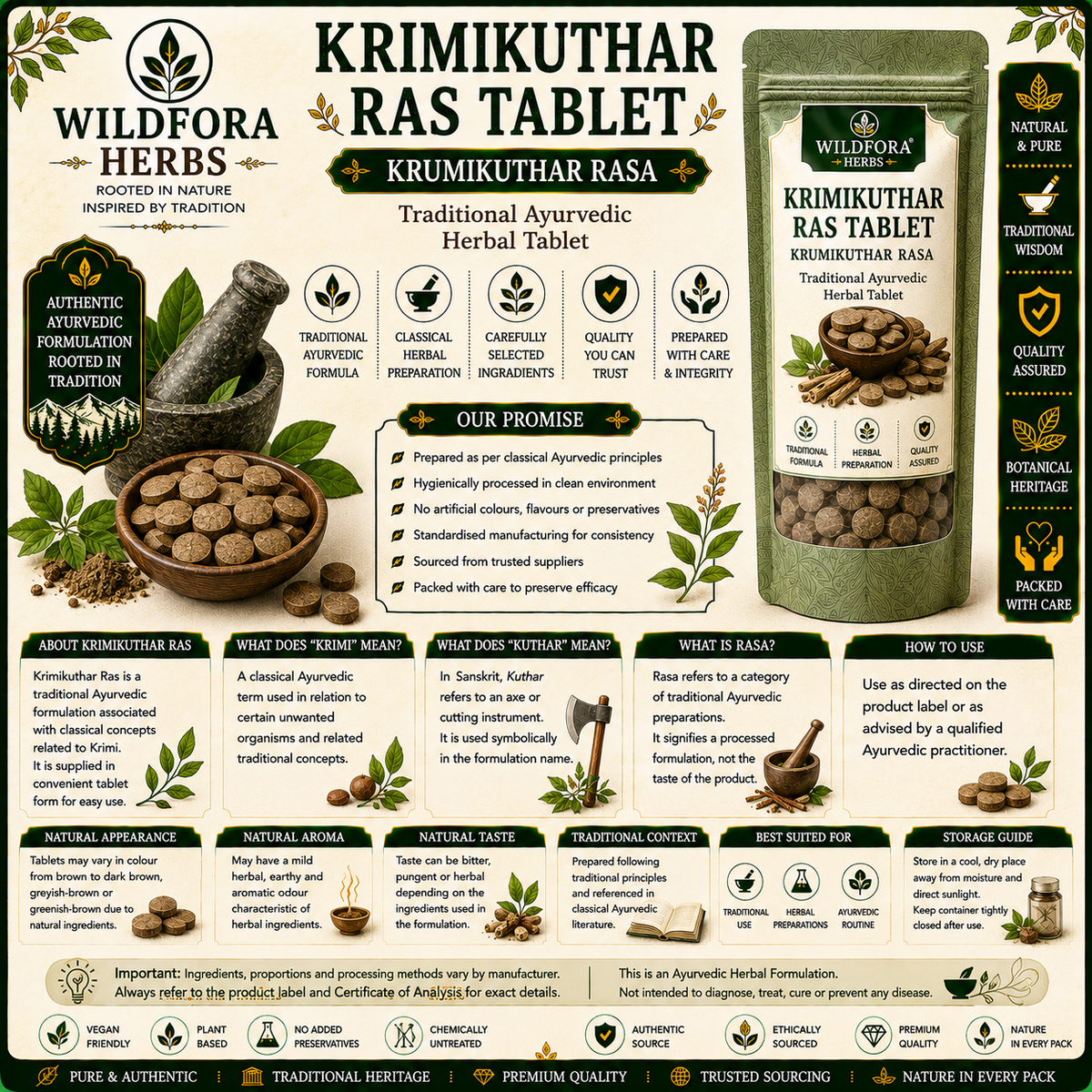 Krimikuthar Ras – Krumikuthar Rasa Tablet | Herbal Tablet Inspired by the Wild Forest