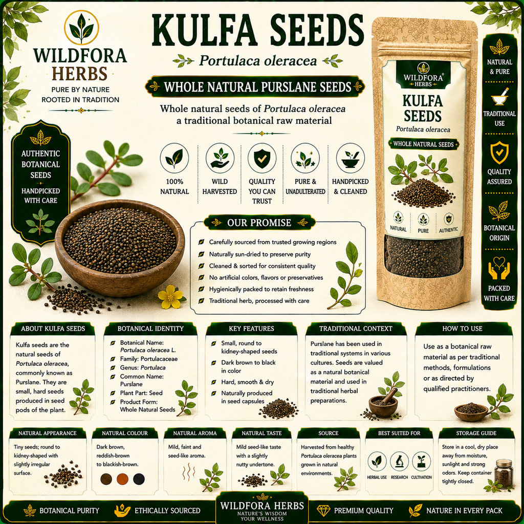 Kulfa Seeds Portulaca Oleracea Whole Natural Purslane Seeds