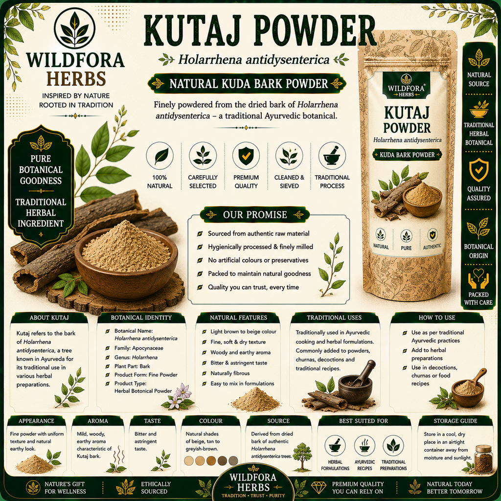 Kutaj Powder Holarrhena Antidysenterica | Kuda Bark Powder