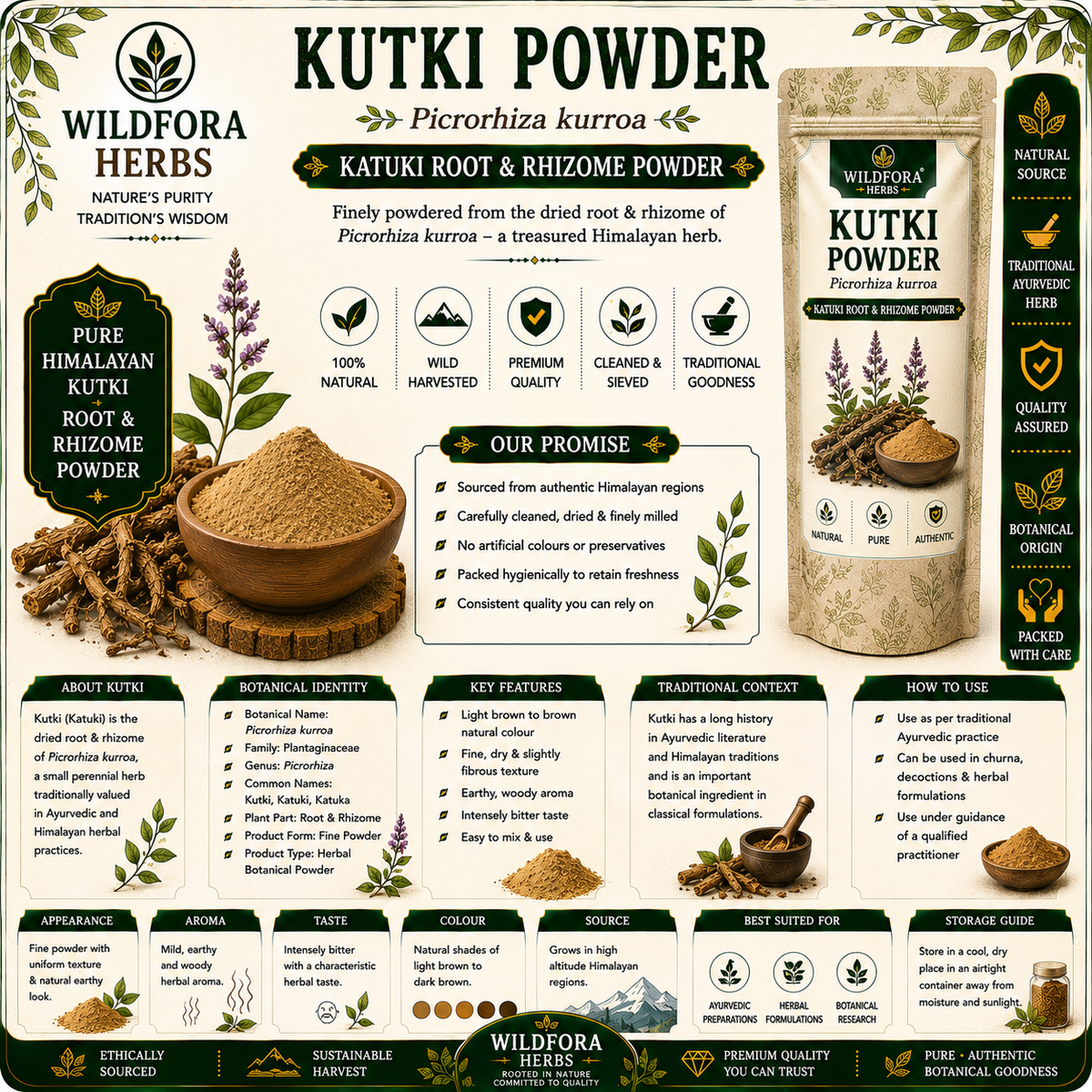 Kutki Powder Picrorhiza Kurroa | Katuki Root Powder