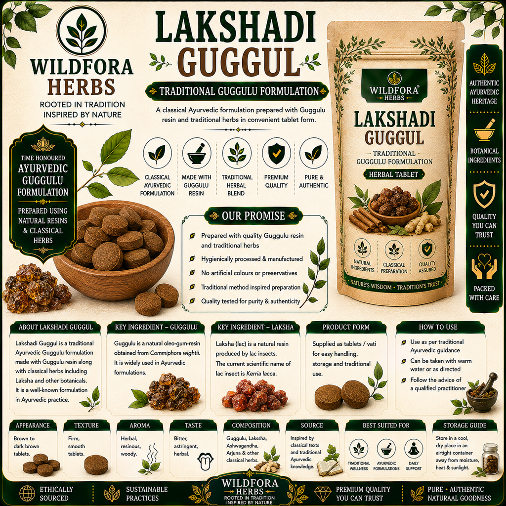 Lakshadi Guggul – Guggulu Tablet Laxadi Gugal | Herbal Tablet Inspired by the Wild Forest