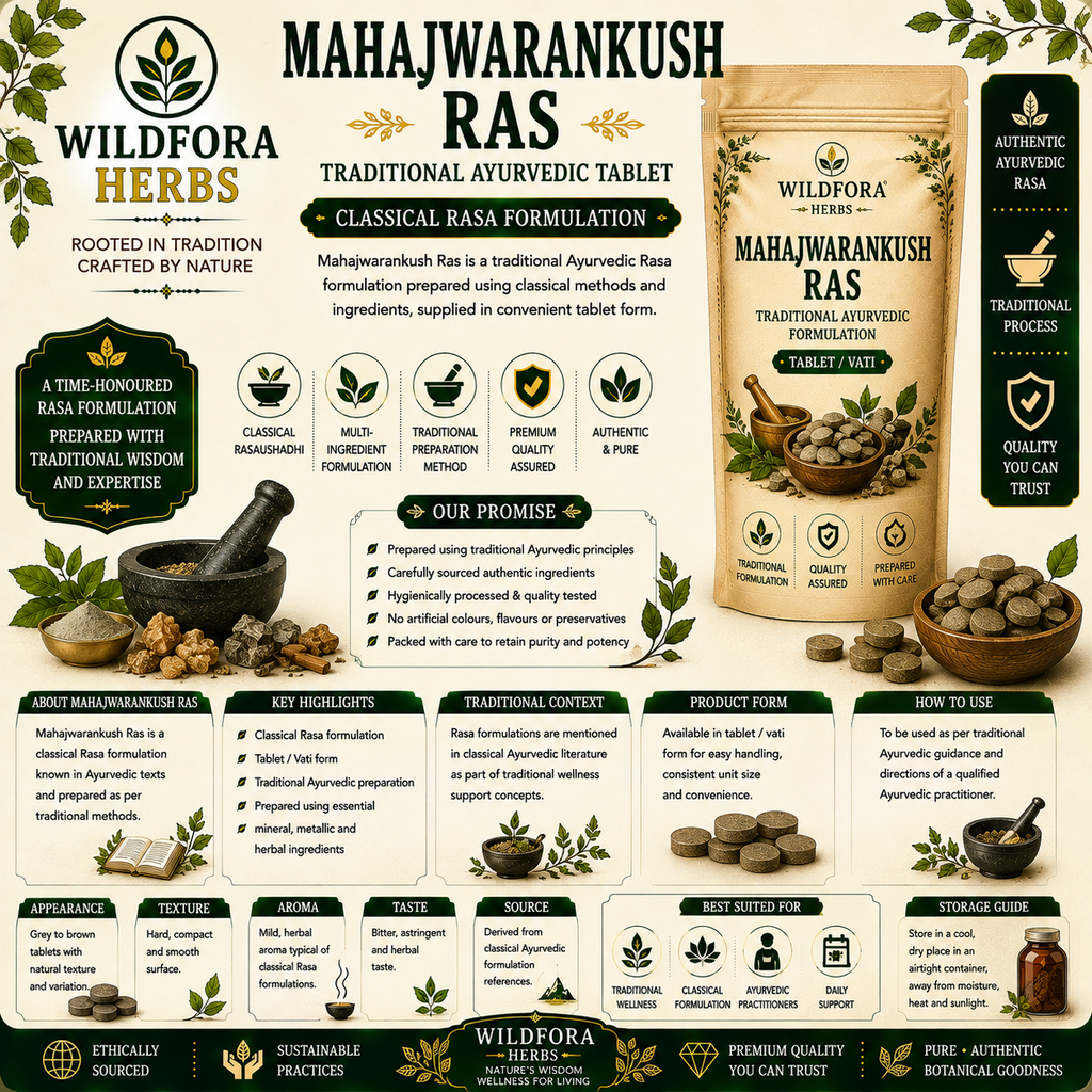 Mahajwarankush Ras Tablet | Herbal Tablet Inspired by the Wild Forest