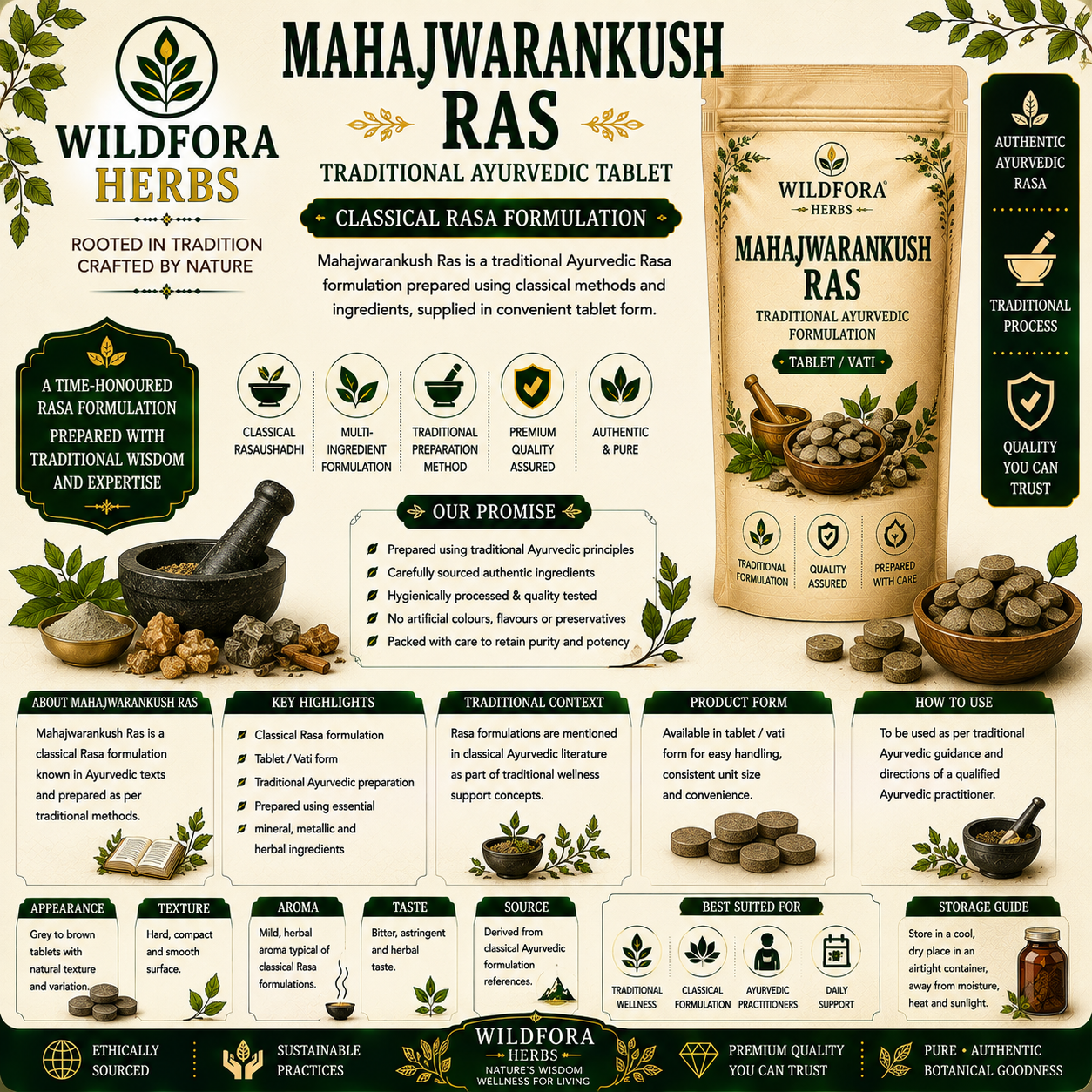 Mahajwarankush Ras Tablet | Herbal Tablet Inspired by the Wild Forest