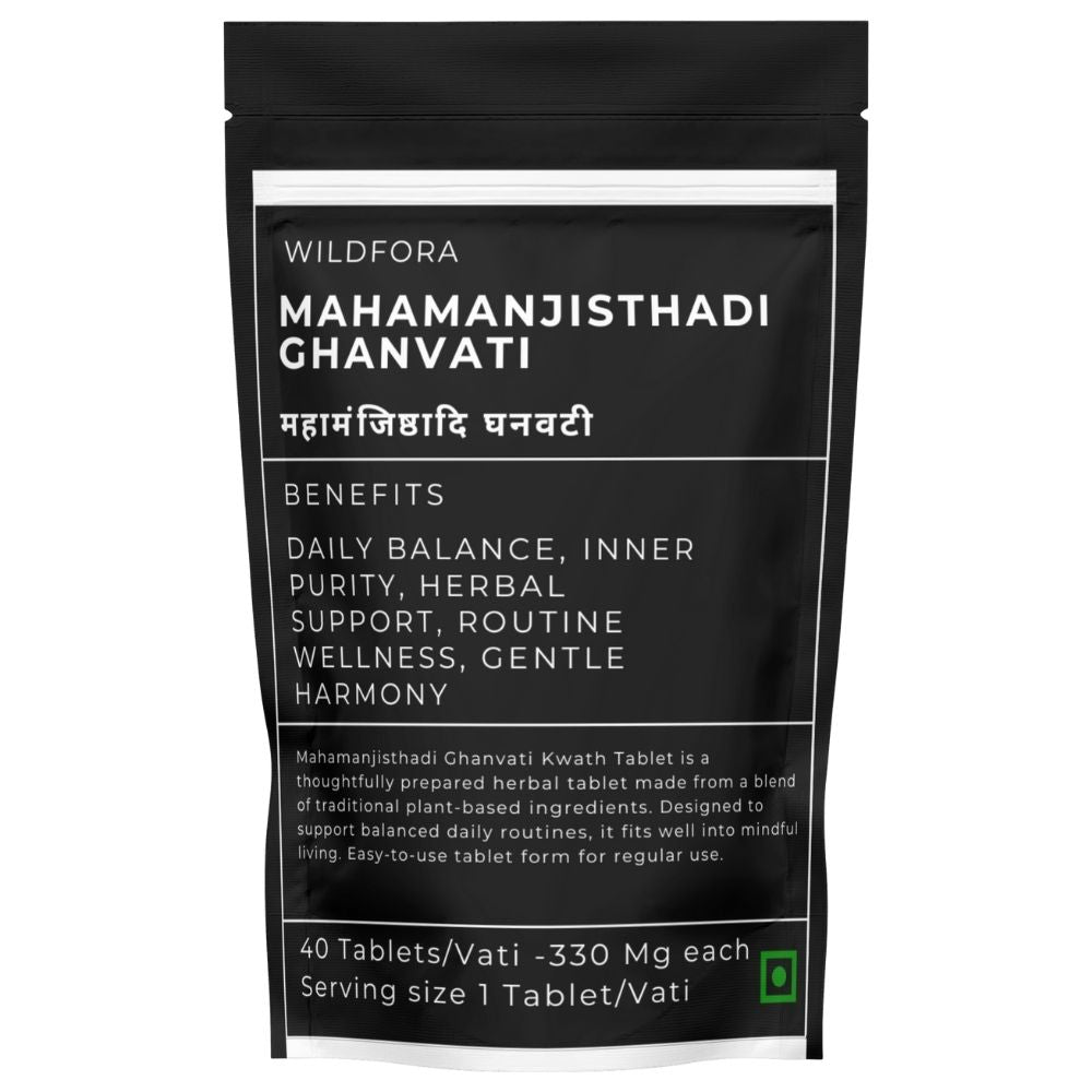 Mahamanjisthadi Ghanvati Kwath Quath Tablet | Herbal Tablet Inspired by the Wild Forest