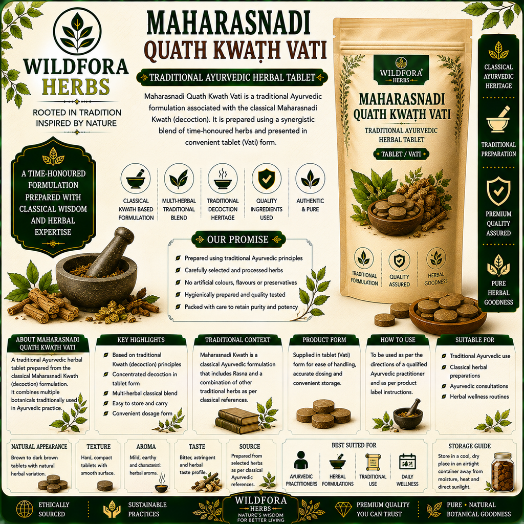 Maharasnadi Quath Kwath Vati Tablets | Herbal Tablet Inspired by the Wild Forest