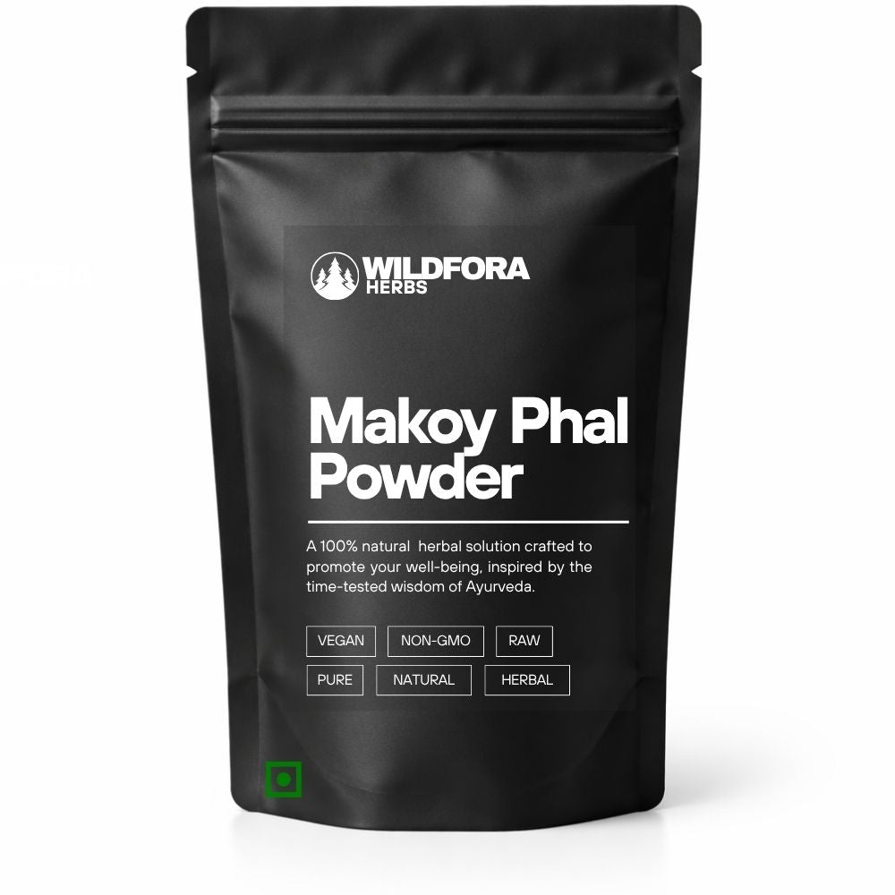 makoy powder, solanum nigrum, herbal powder, natural supplement, wildfora, fruit powder, herbal wellness, ayurvedic powder, traditional herb, plant powder