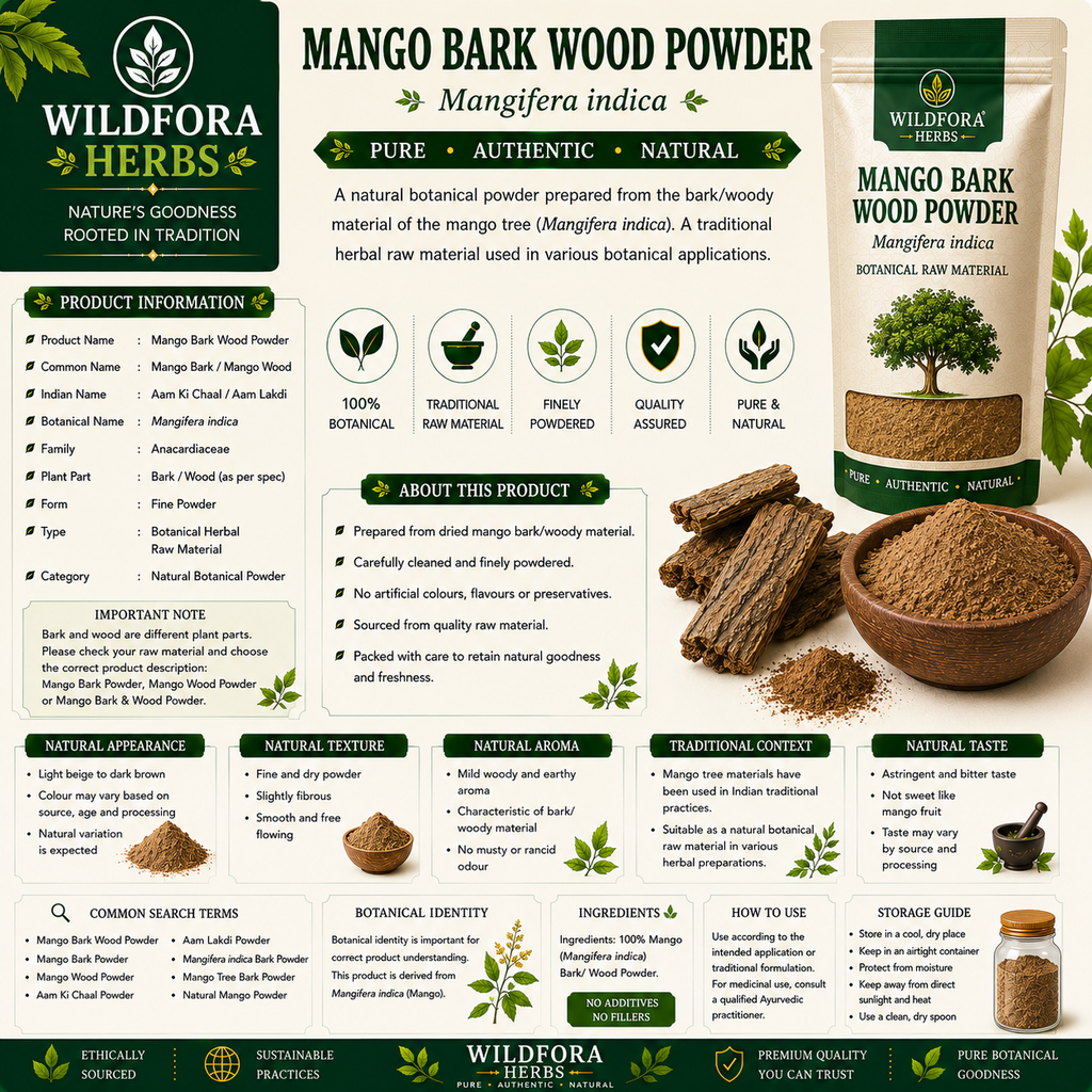 Mango Bark Wood Powder Mangifera Indica | Aam Wood Powder