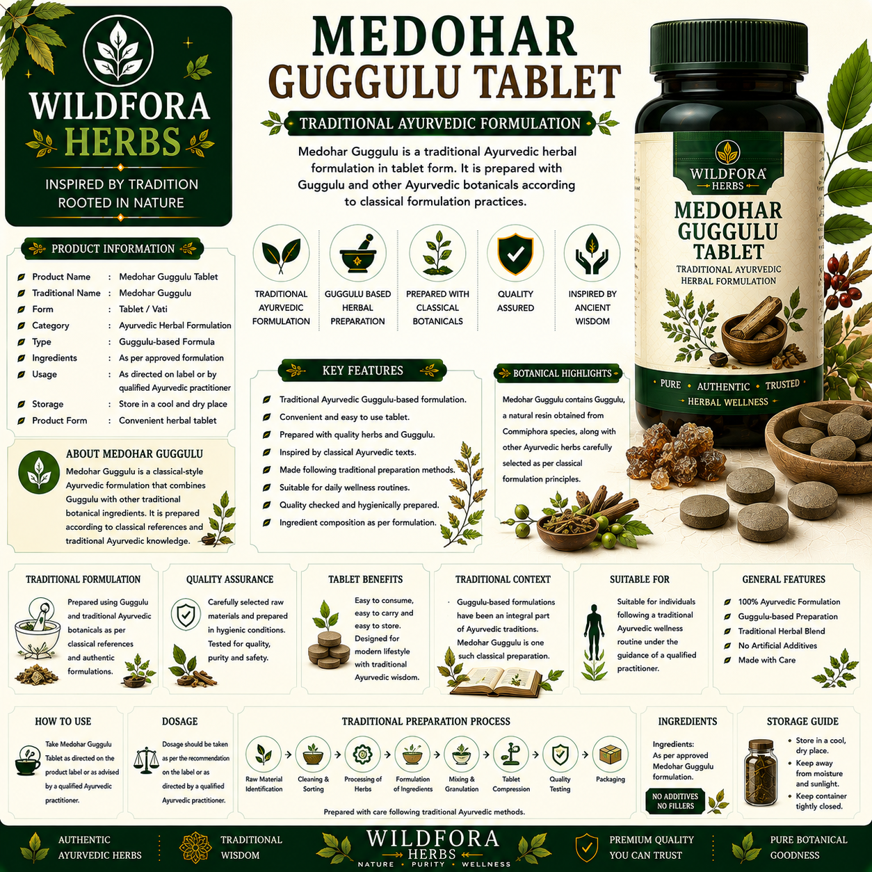 Medohar Guggulu Tablet | Herbal Tablet Inspired by the Wild Forest