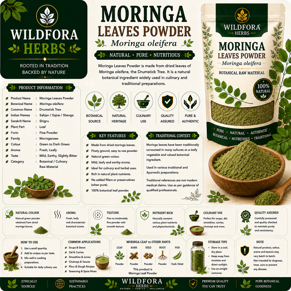Moringa Leaves Powder Moringa Oleifera | Drumstick Leaf Powder