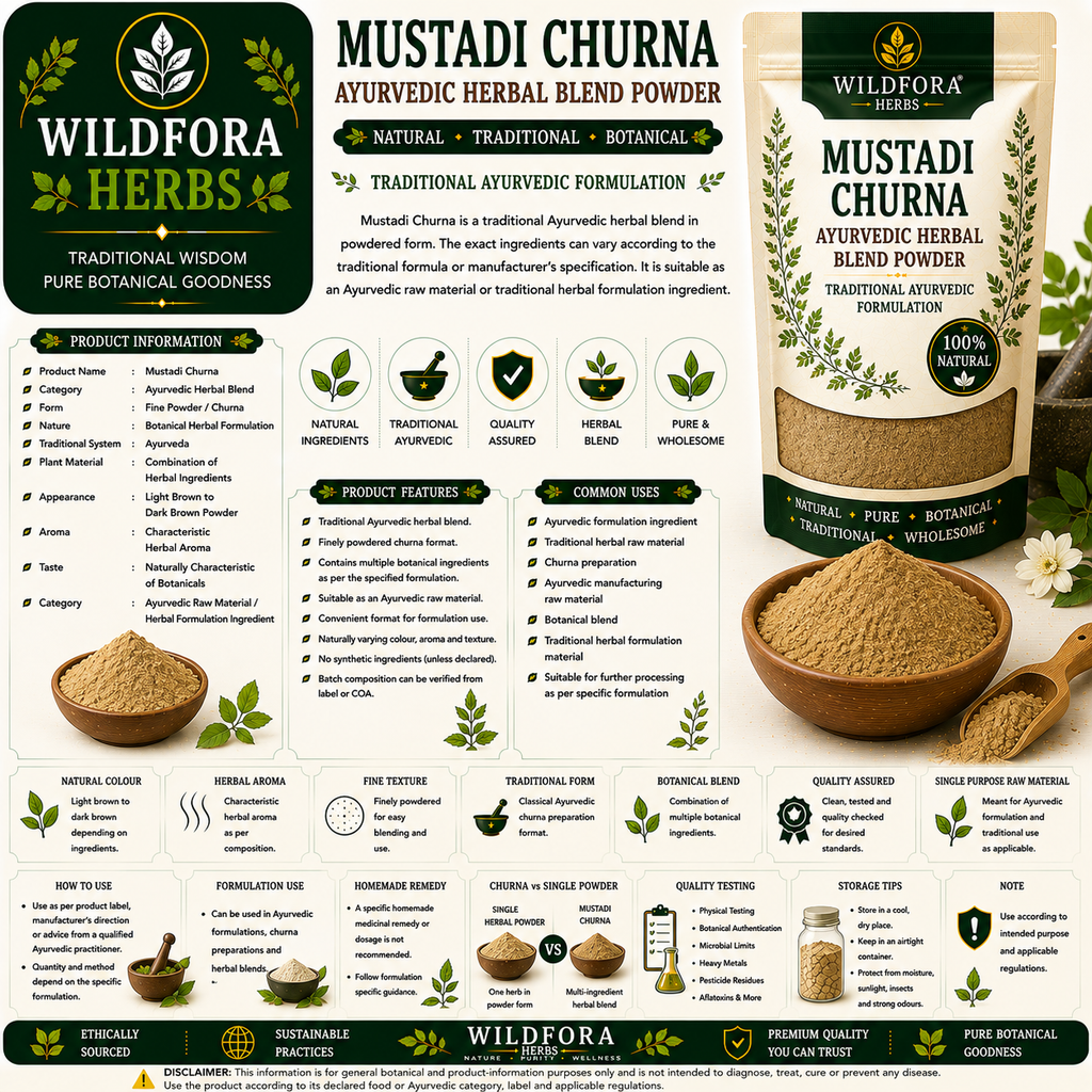 Mustadi Churna Ayurvedic Herbal Blend Powder