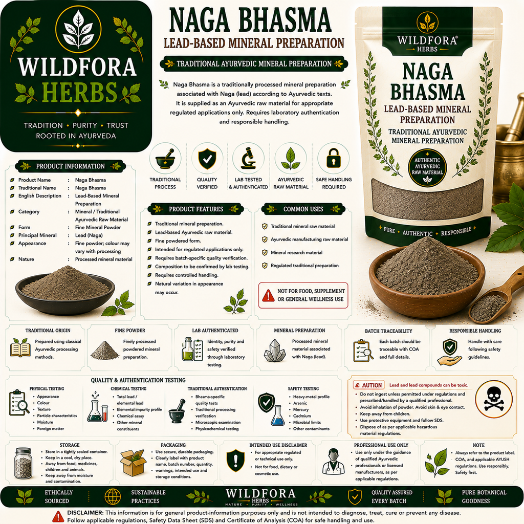 Naga Bhasma Lead Based Mineral Powder Ayurvedic Preparation