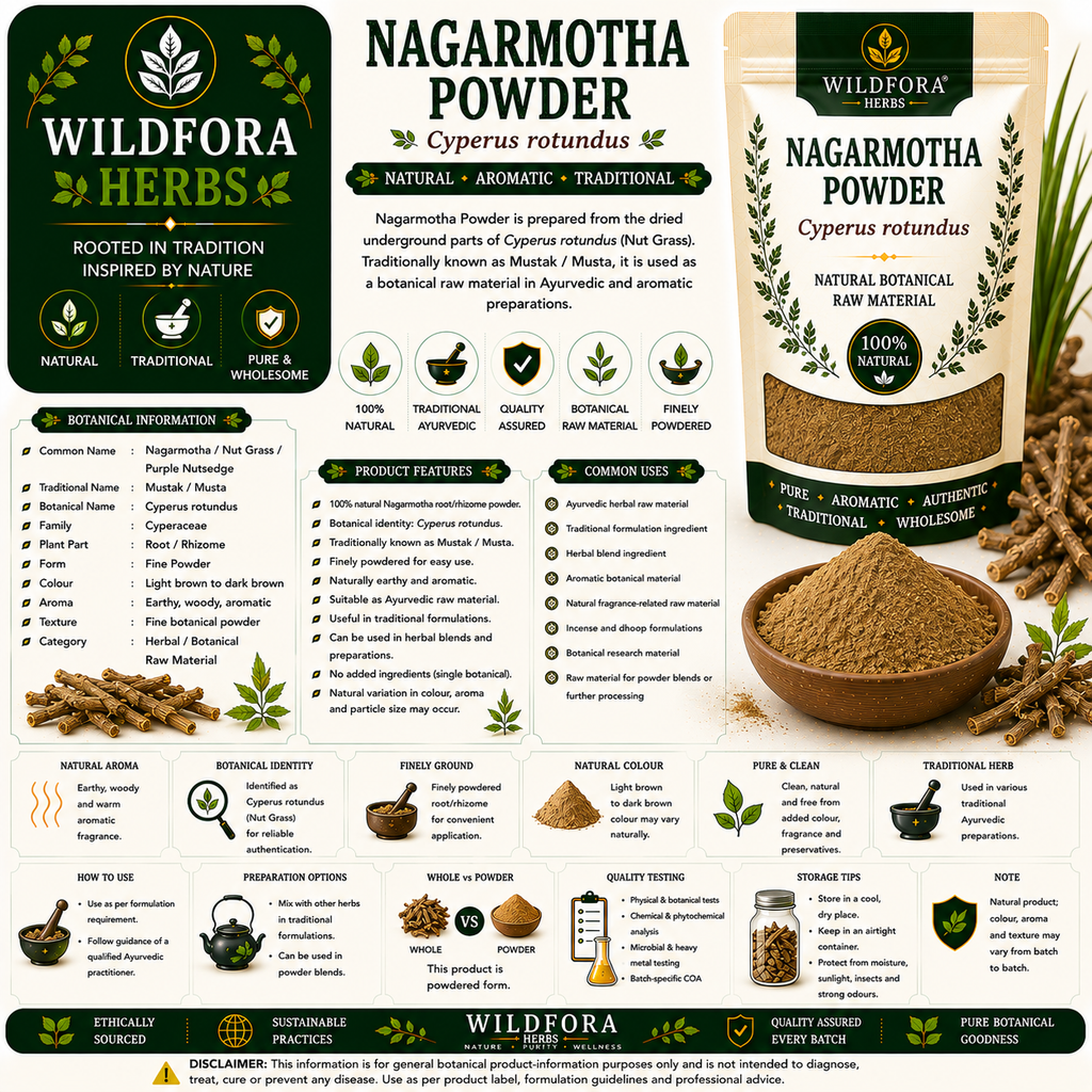 Nagarmotha Powder /  नागरमोथा पाउडर /  Cyperus Rotundus