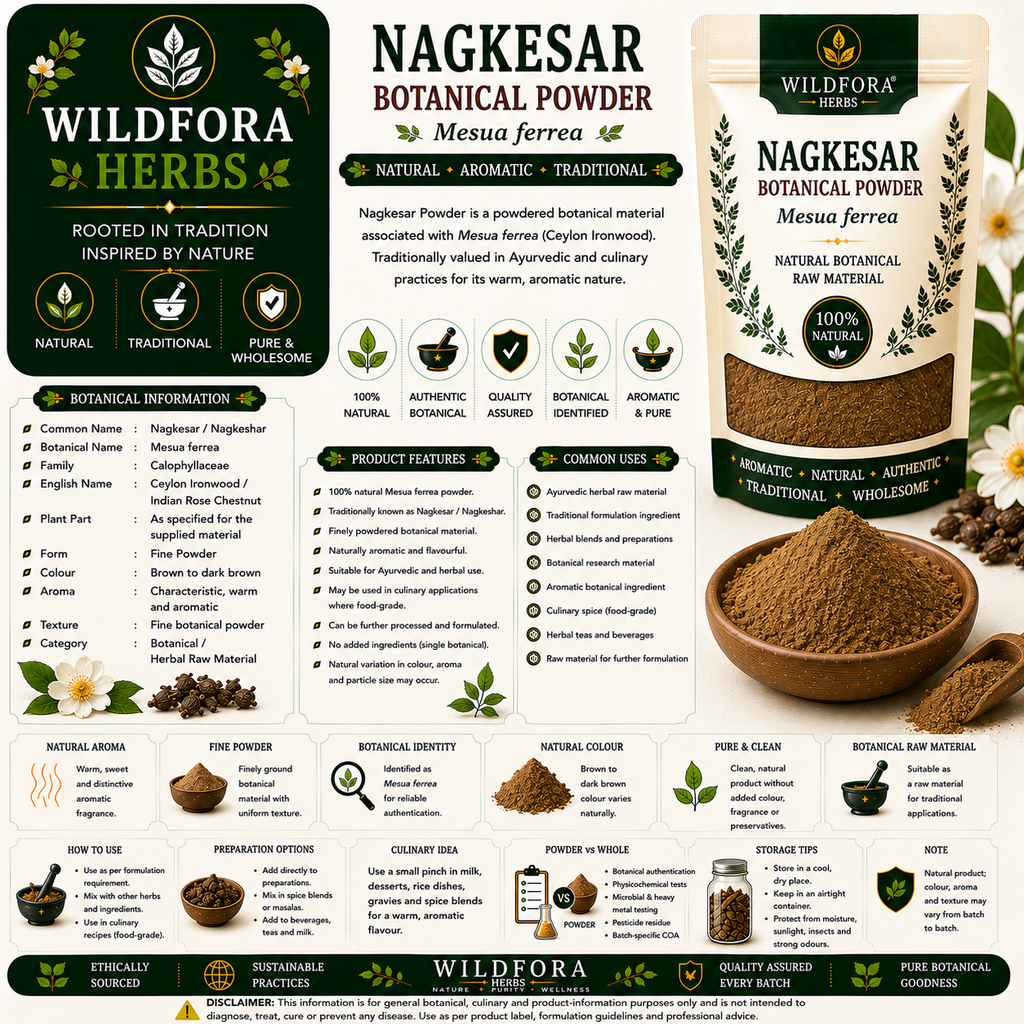Nagkesar Powder / नागकेसर पाउडर / Mesua ferrea/ceylon ironwood