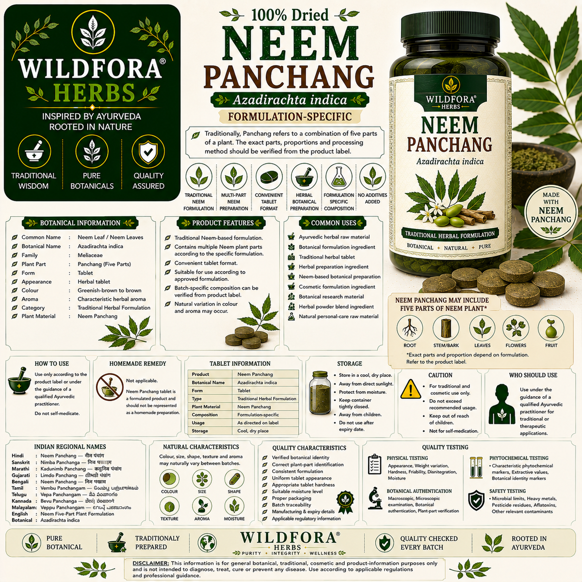 Neem Panchang | Herbal Tablet Inspired by the Wild Forest

