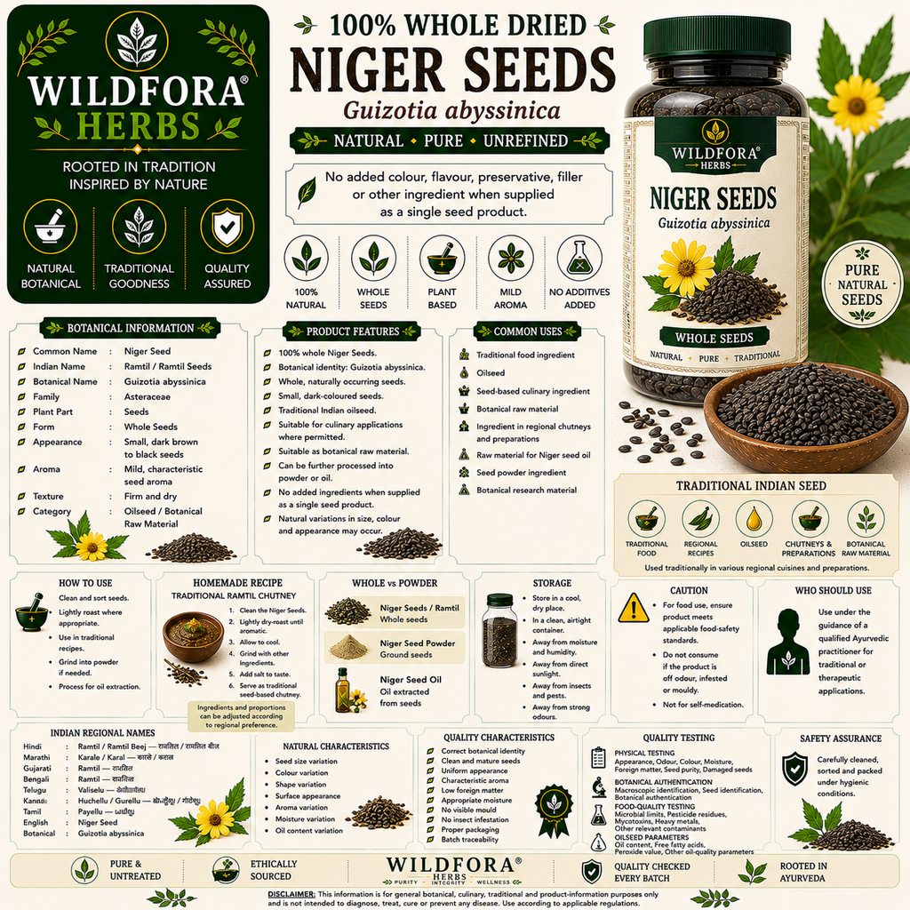 Niger Seeds Guizotia Abyssinica Whole Natural Ramtil Seeds

