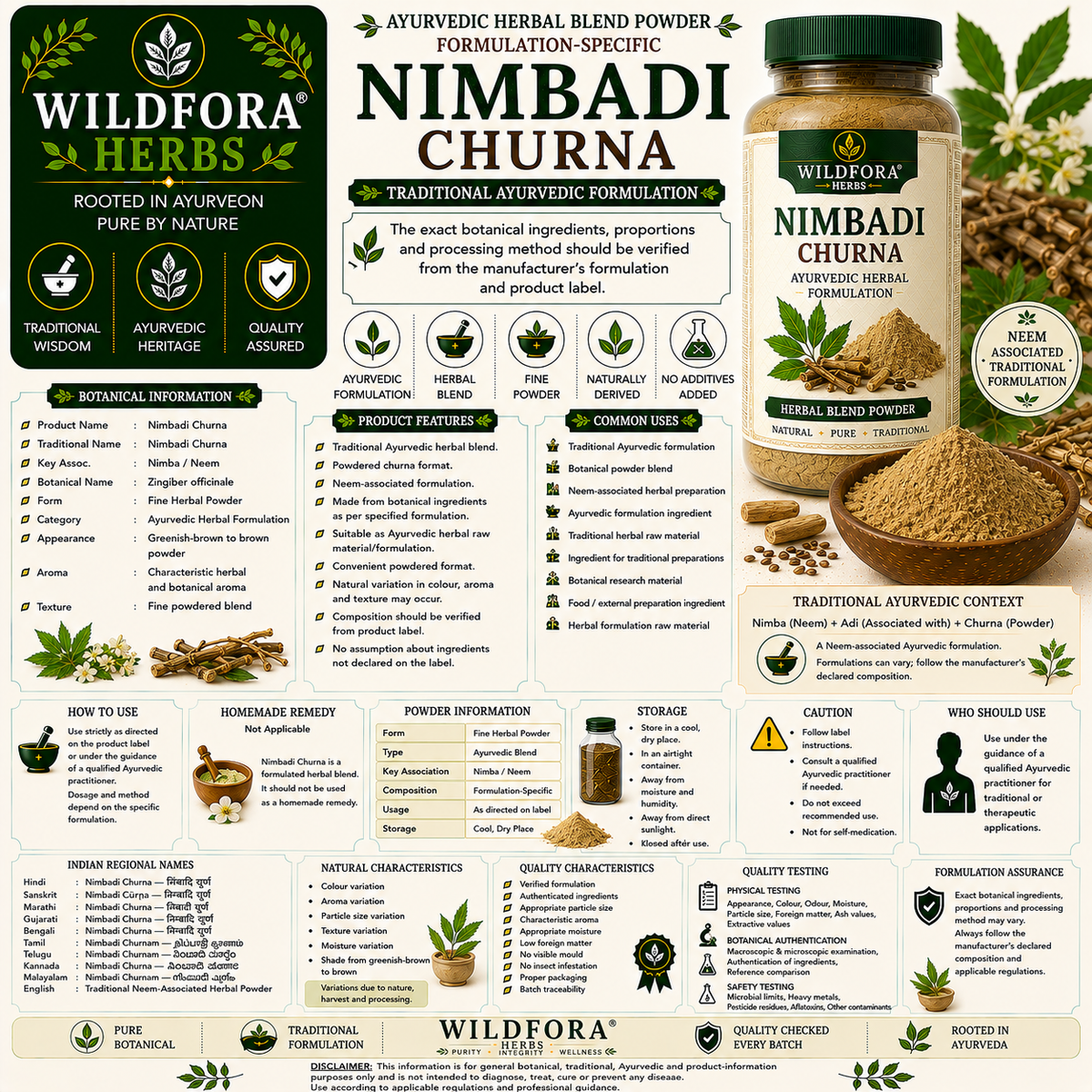 Nimbadi Churna Ayurvedic Herbal Blend Powder