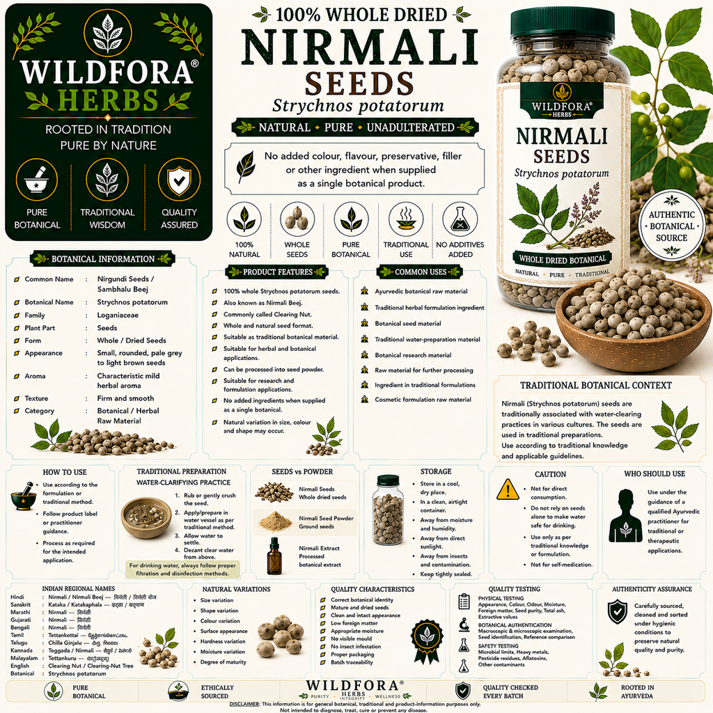 Nirmali Supari Clearing Nut Whole (Strychnos Potatorum)