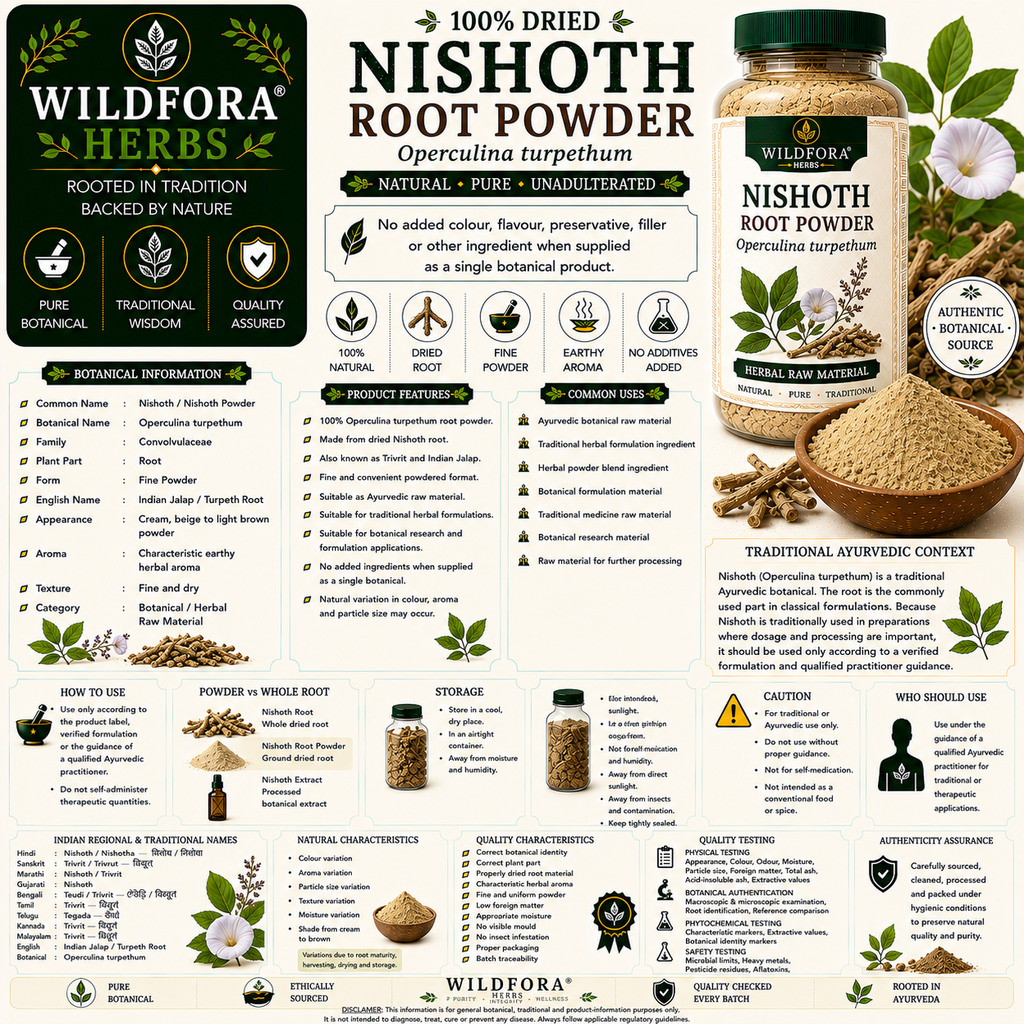 Nishot Powder Operculina Turpethum | Indian Jalap Root Powder