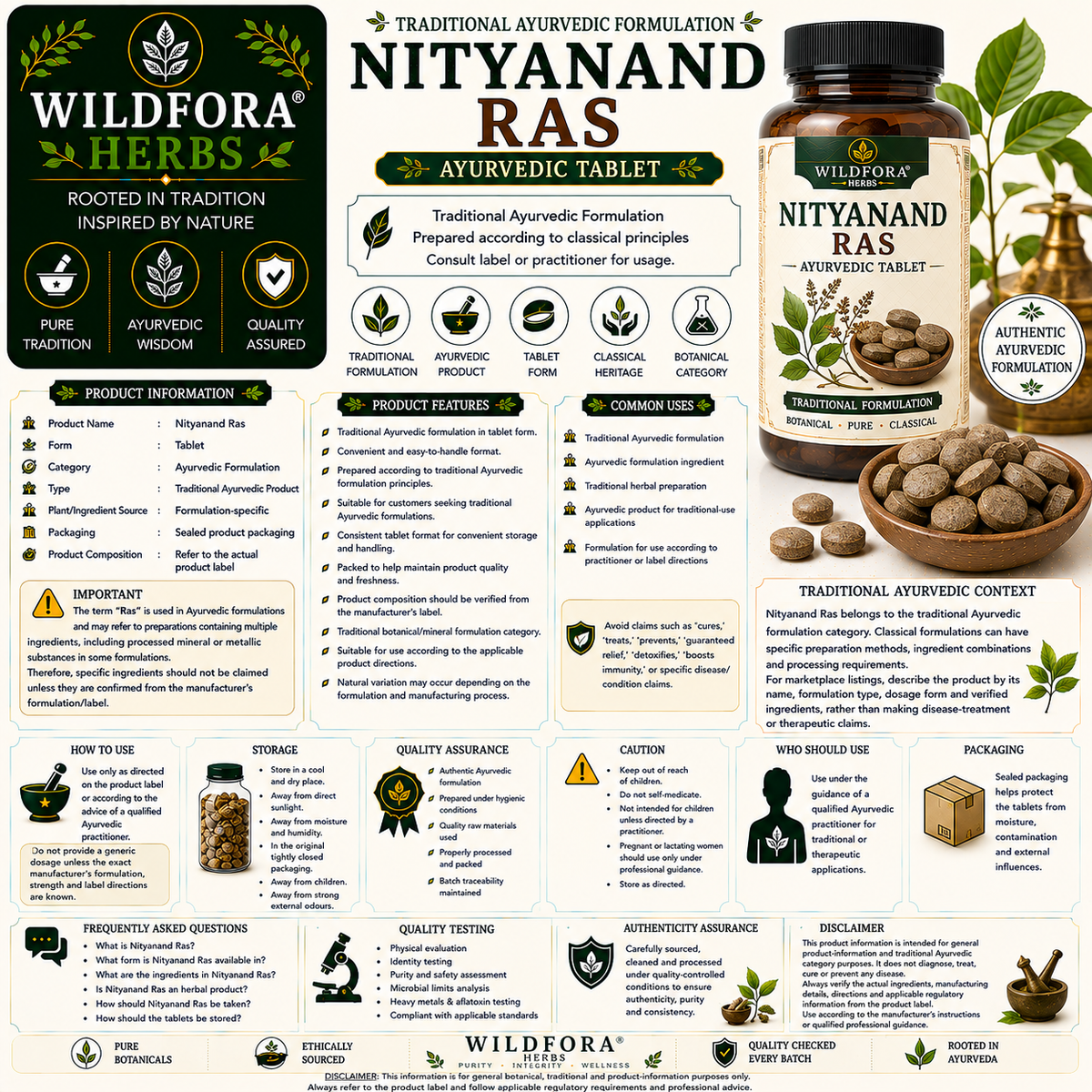 Nityanand Ras Tablet | Herbal Tablet Inspired by the Wild Forest