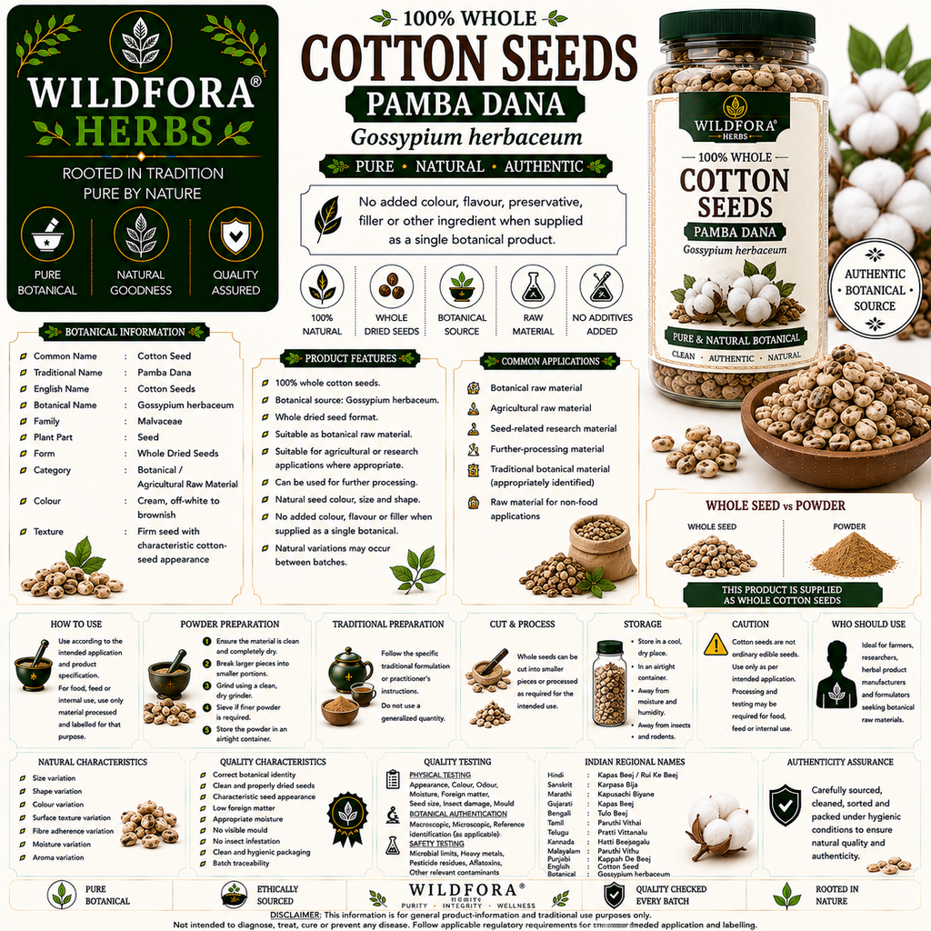 Pamba Dana Cotton Seeds Whole (Gossypium Herbaceum)