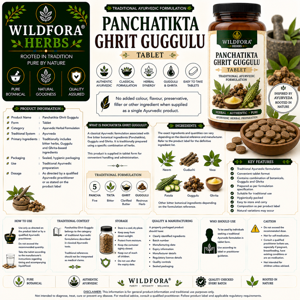 Panchatikta Ghrit Guggulu Tablet | Herbal Tablet Inspired by the Wild Forest
