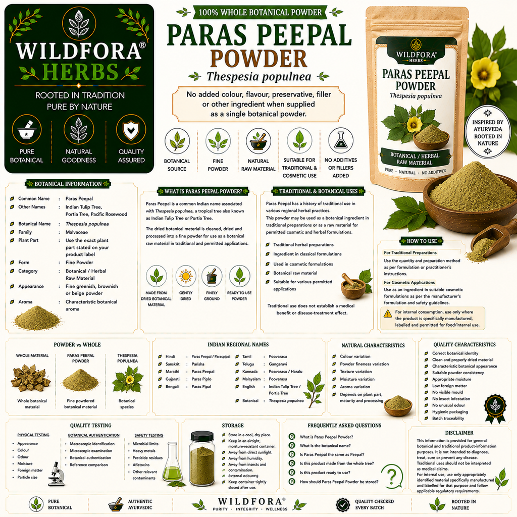 Paras Peepal Powder Thespesia Populnea | Indian Tulip Powder