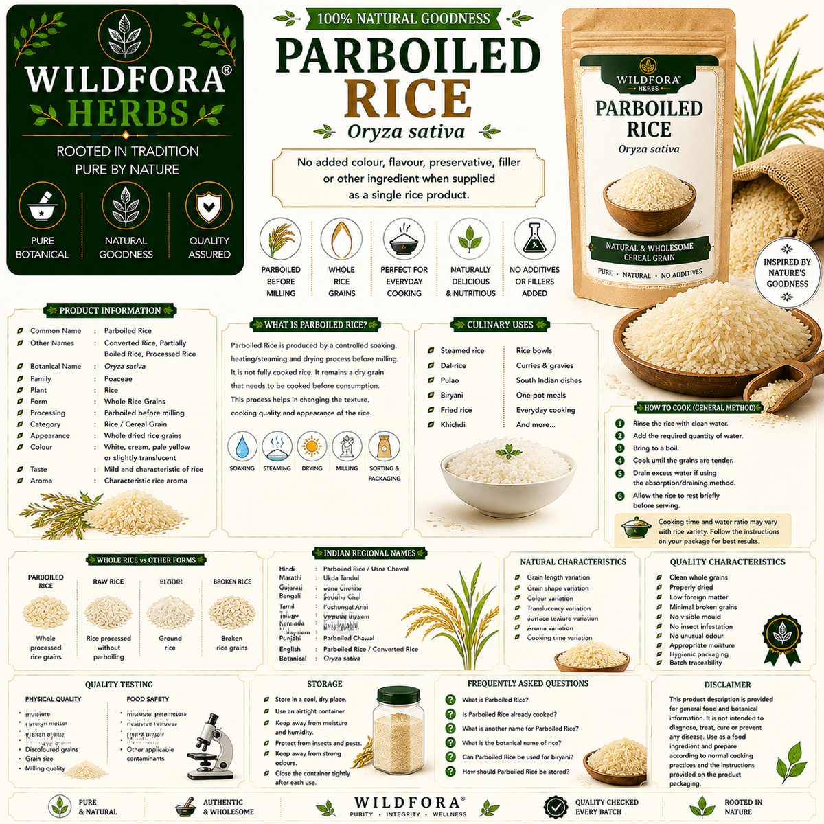 Parboiled Rice Whole Natural Processed Rice