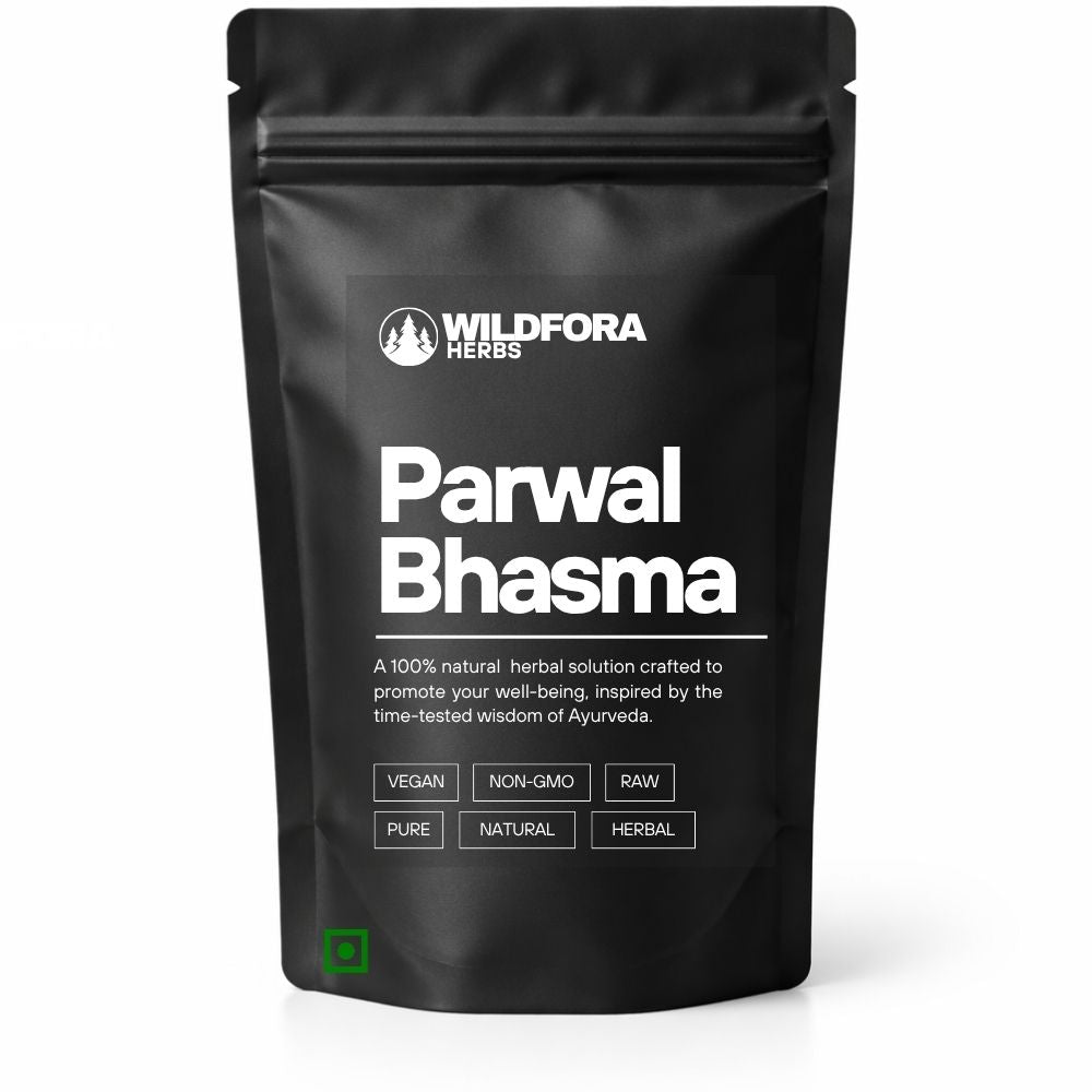 parwal bhasma, coral calcium, mineral powder, natural supplement, wildfora, ayurvedic mineral, traditional product, calcium powder, coral powder, bhasma