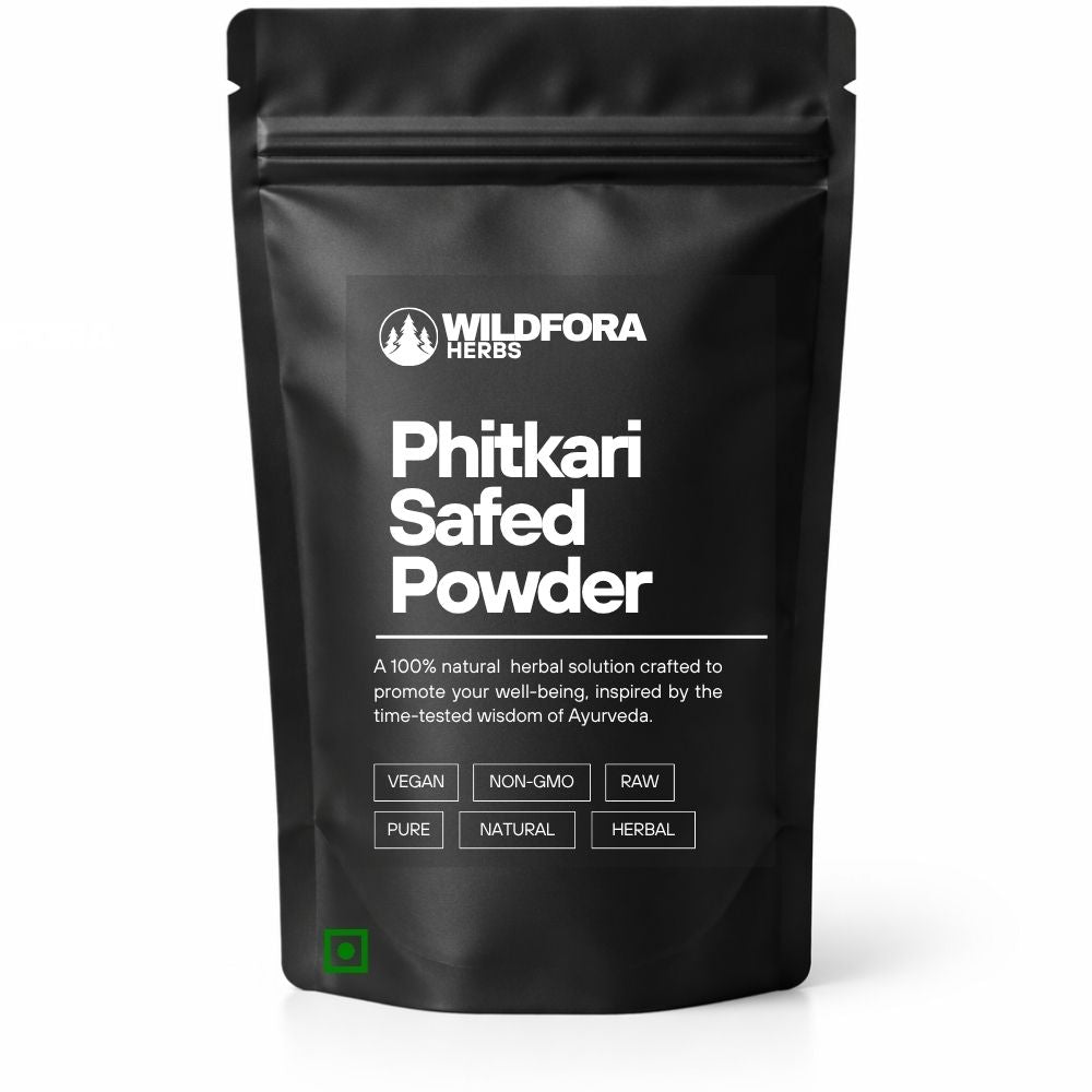 phitkari powder, alum powder, potash alum, mineral powder, natural supplement, wildfora, ayurvedic mineral, traditional product, crystal powder, alum