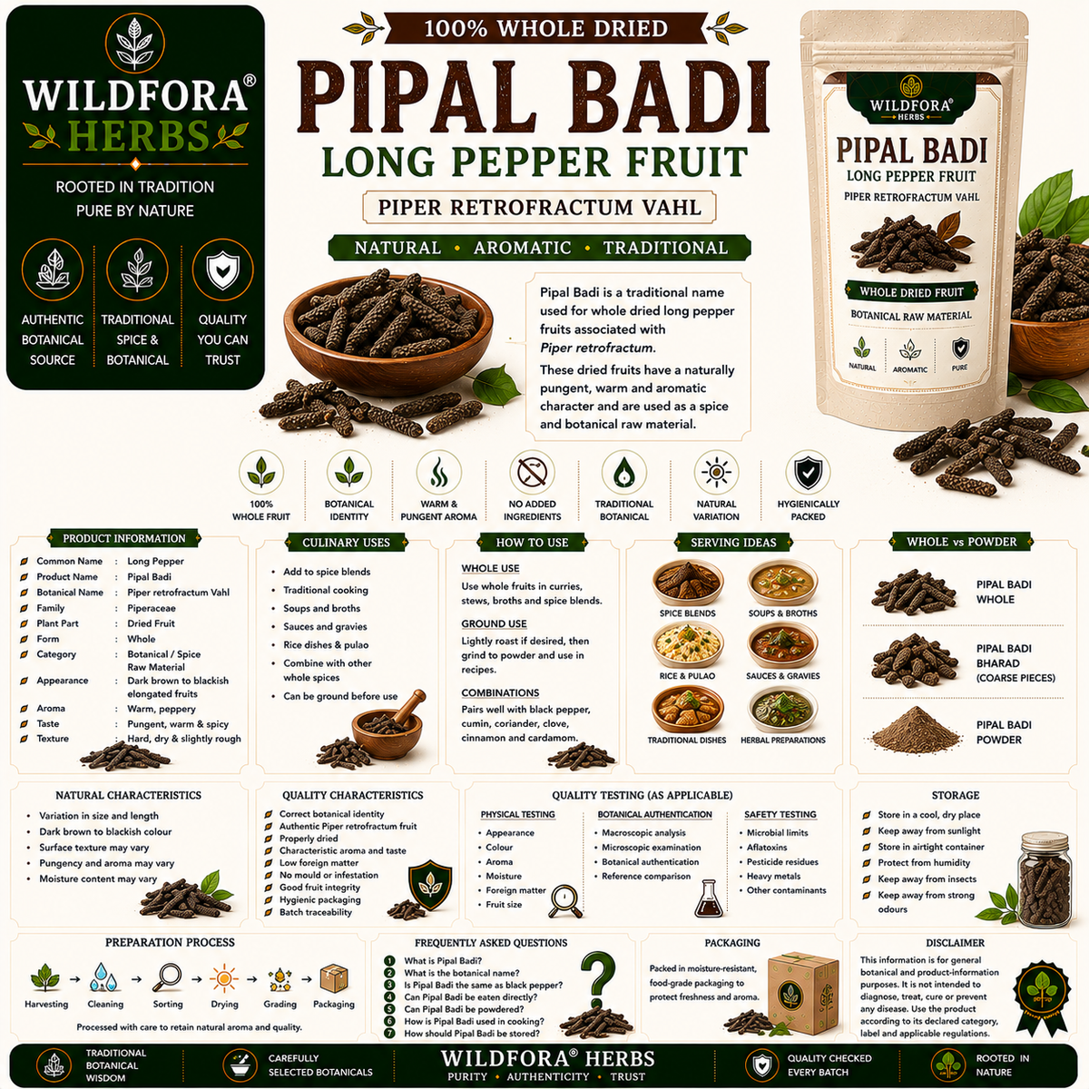 Pipal Badi Piper Retrofractum Long Pepper Whole Natural Herb