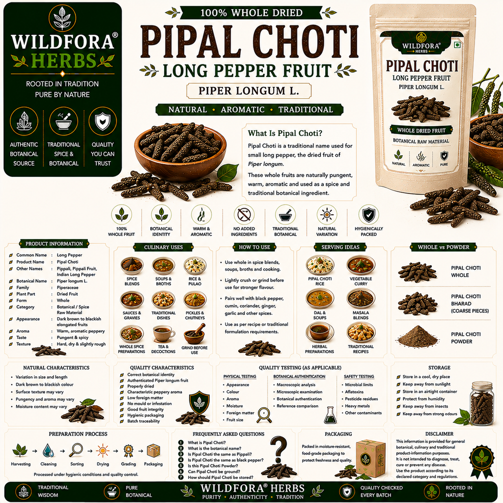 Pipal Choti Piper Longum Small Pepper Whole