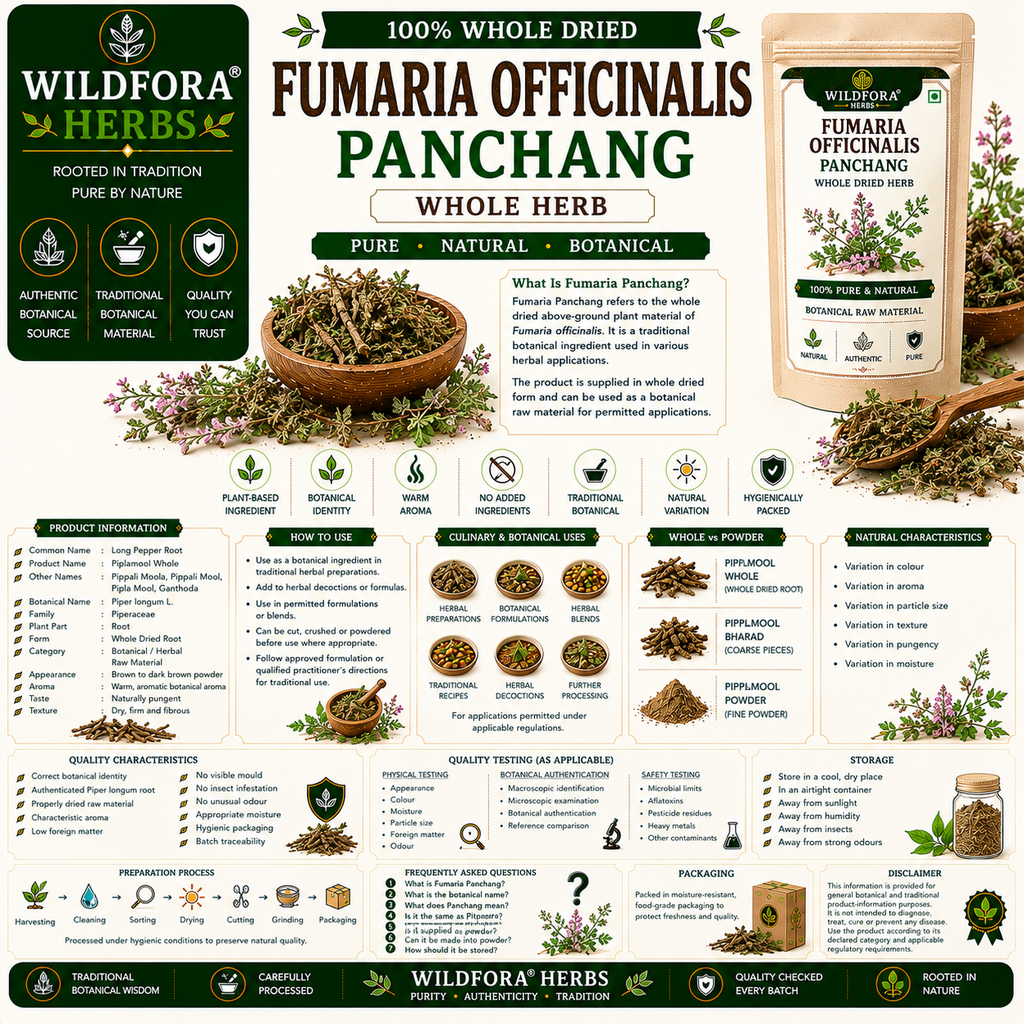 Pitpapda Panchang Whole Fumaria Officinalis Natural Shahtara Herb