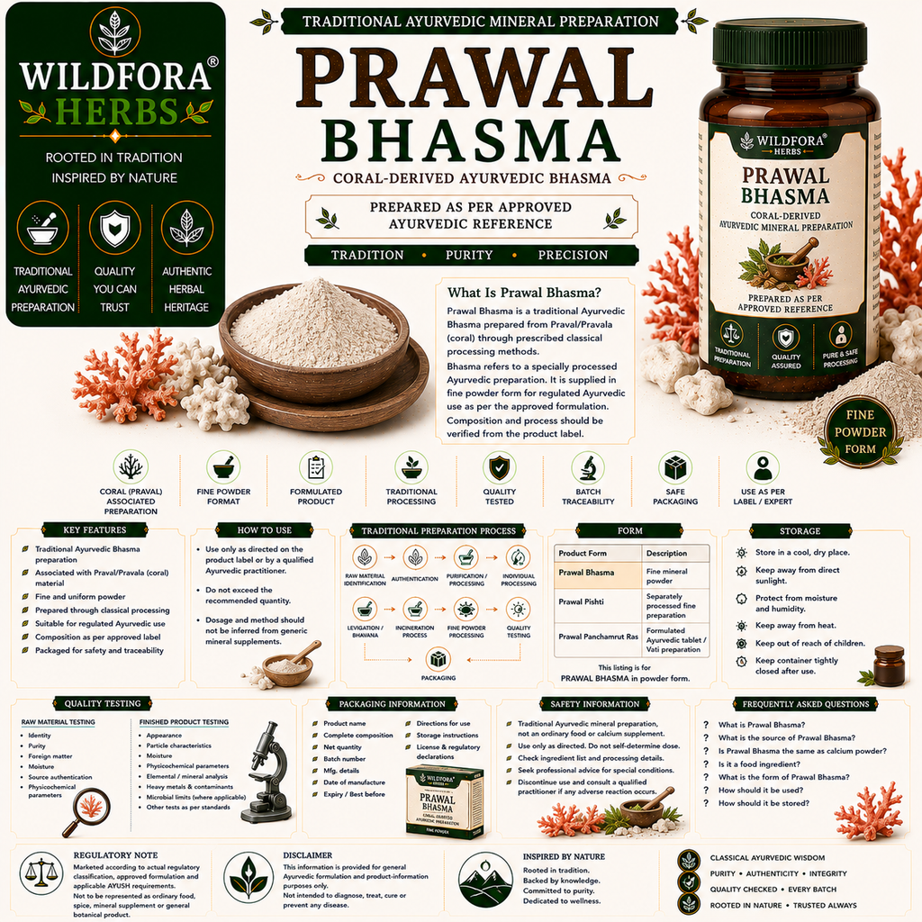 Prawal Bhasma Coral Calcium | Praval Bhasma Mineral Powder