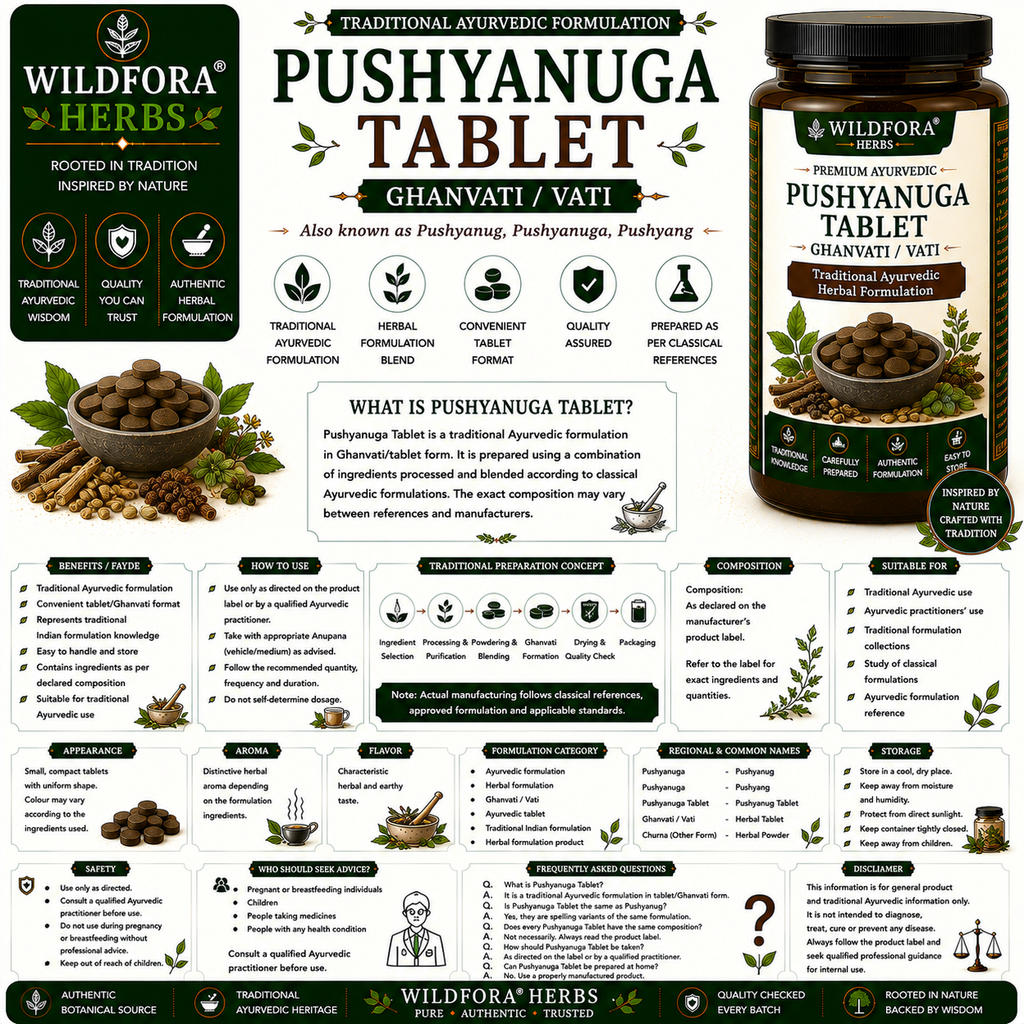 Pushyanuga Tablet Pushyang – Herbal Ghanvati Inspired by the Wild Forest