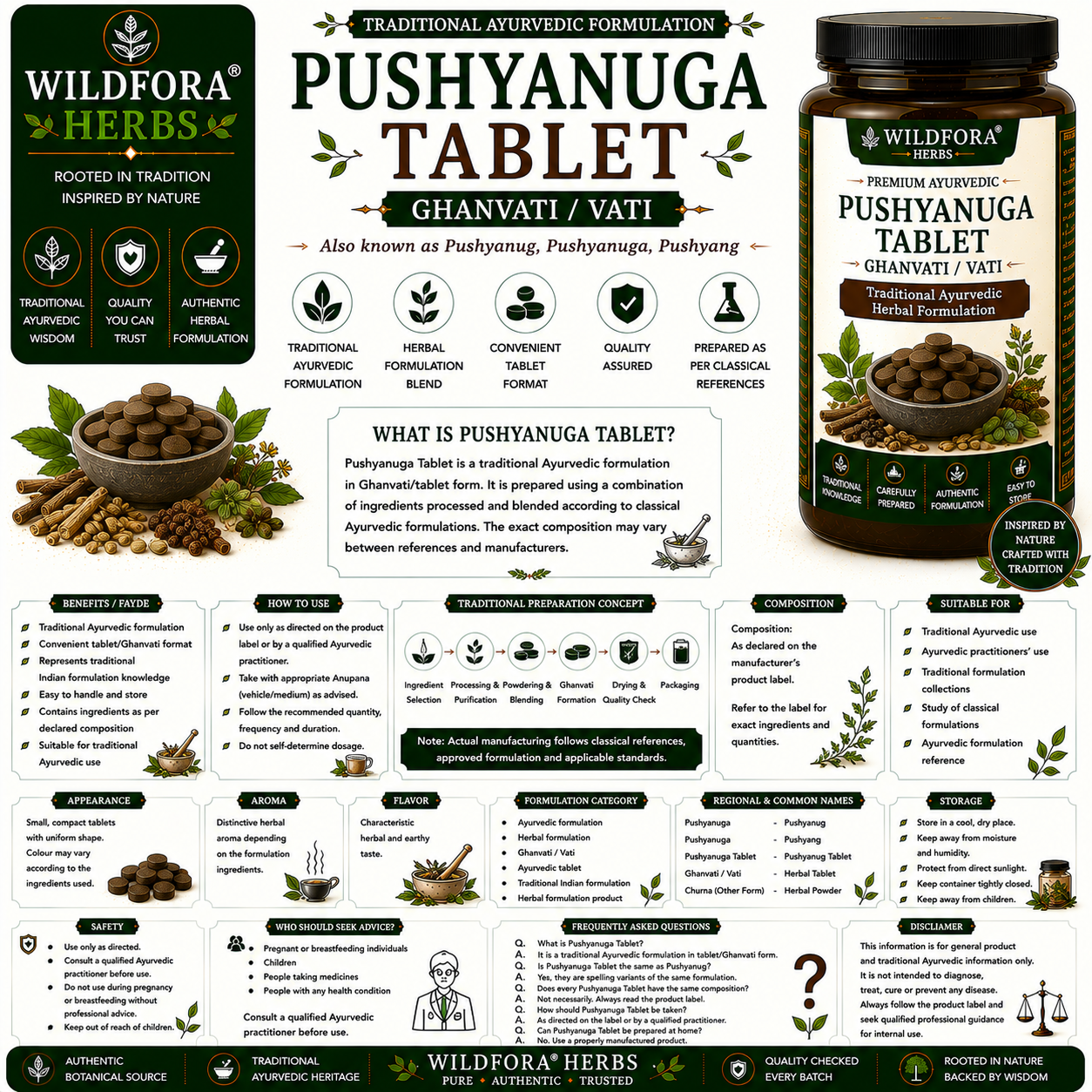 Pushyanuga Tablet Pushyang – Herbal Ghanvati Inspired by the Wild Forest