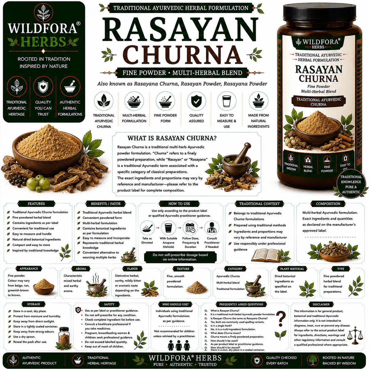 Rasayan Churna Ayurvedic Herbal Blend Powder