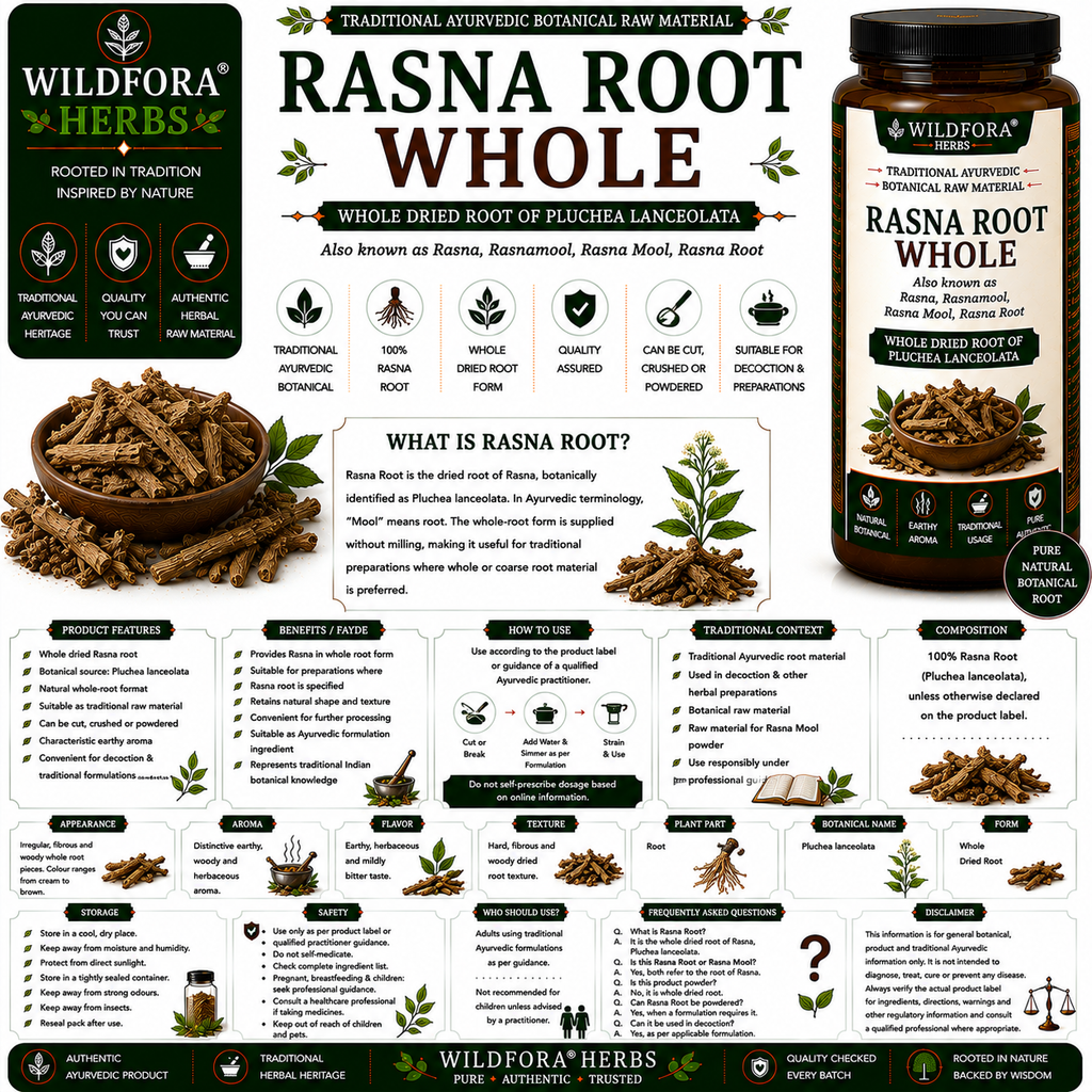 Rasna Root Pluchea Lanceolata Whole | Rasnamool Natural Herbal Root