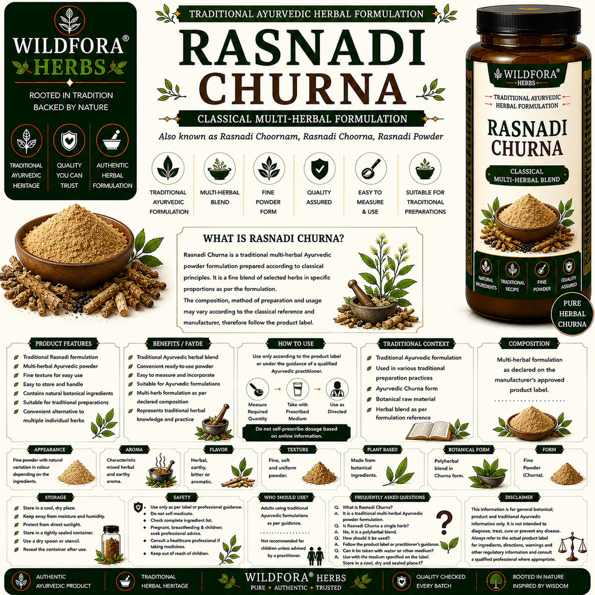 Rasnadi Churna Ayurvedic Herbal Blend Powder