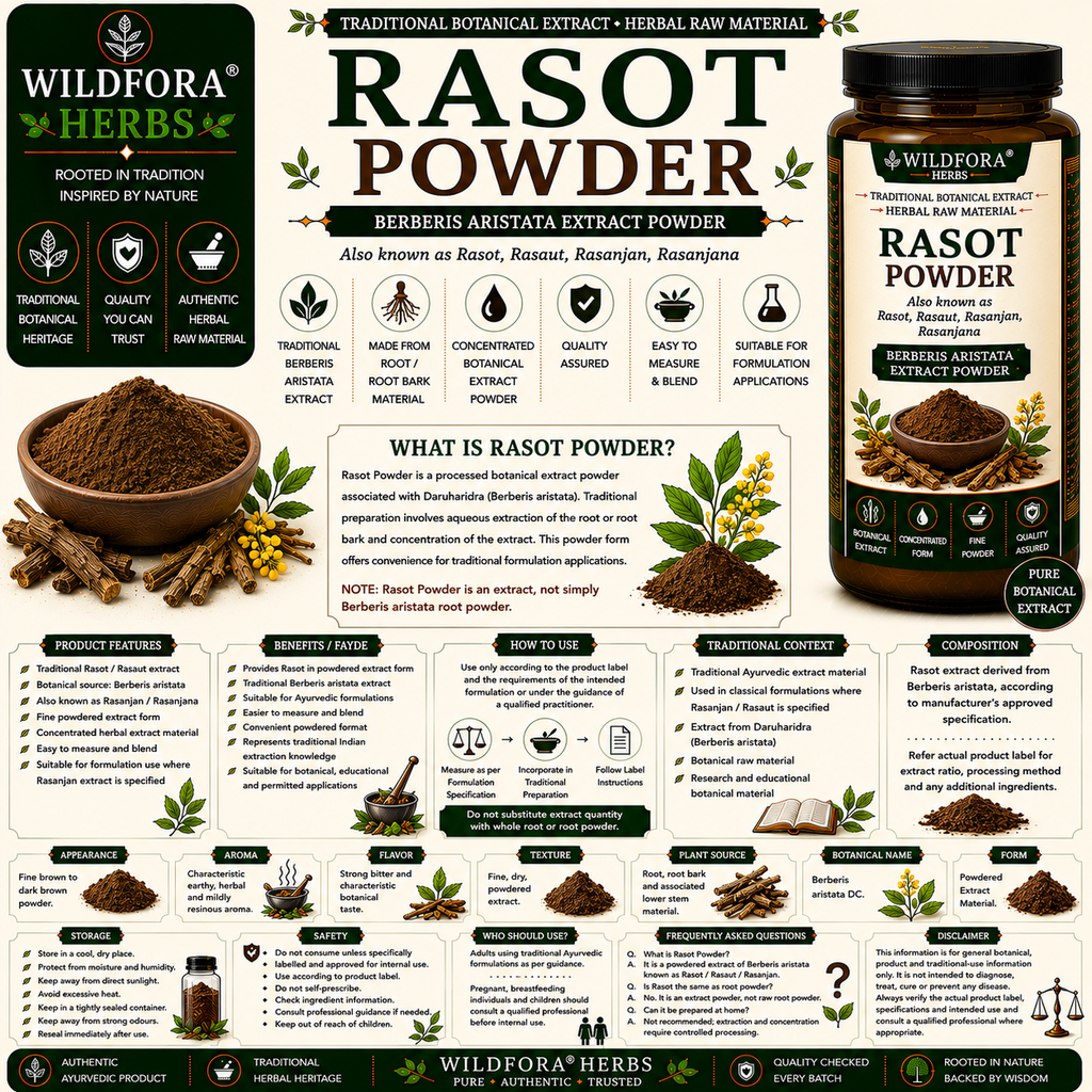 Rasot Powder Berberis Aristata | Rasanjan Rasaut Herbal Extract