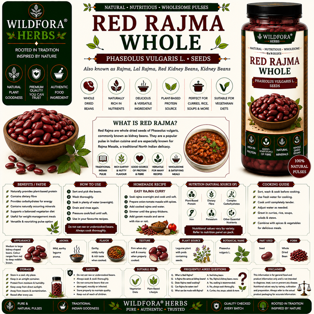 Red Rajma Phaseolus Vulgaris Whole